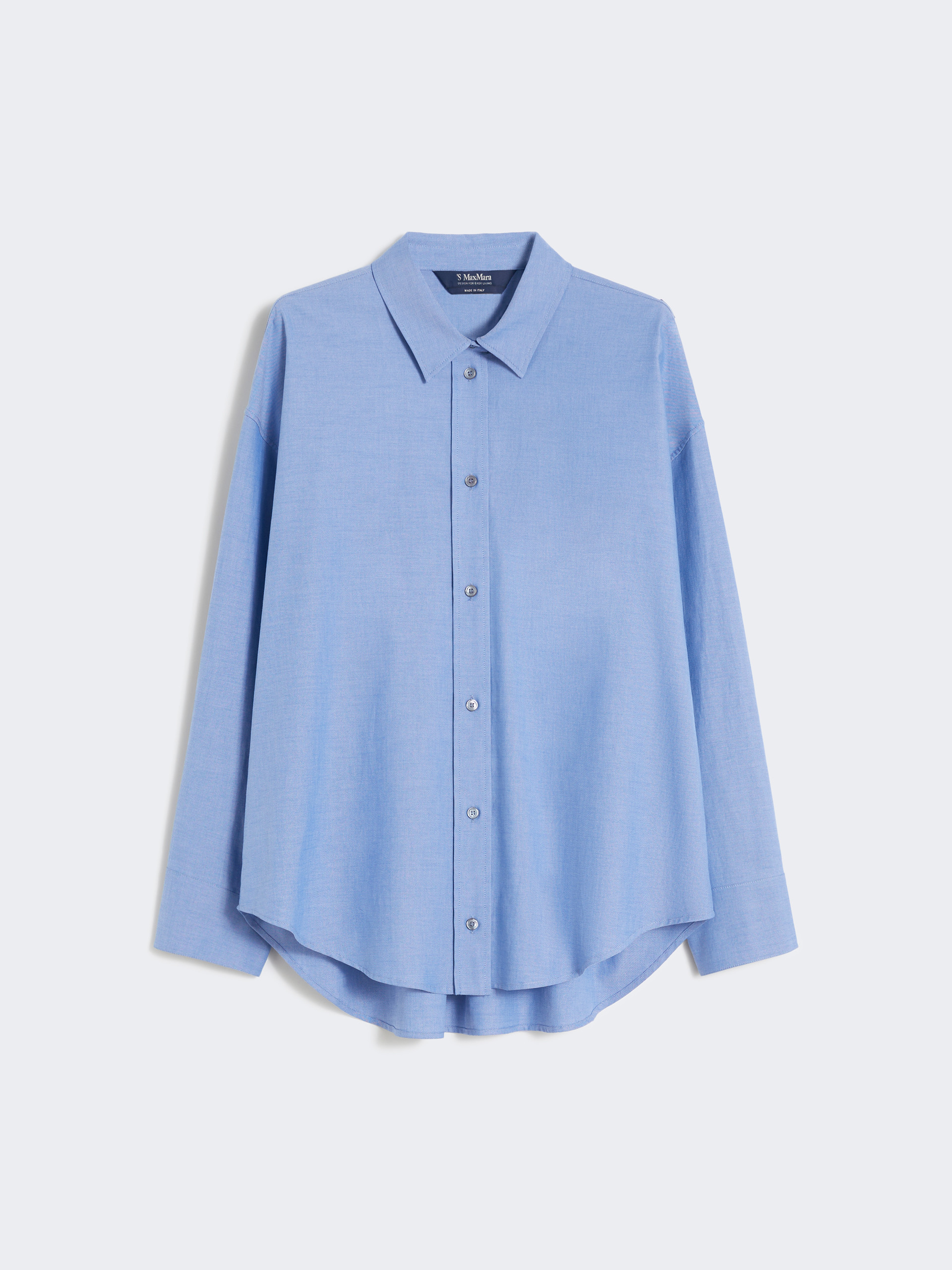 Cotton Oxford shirt - CORNFLOWER BLUE - Max Mara - 4
