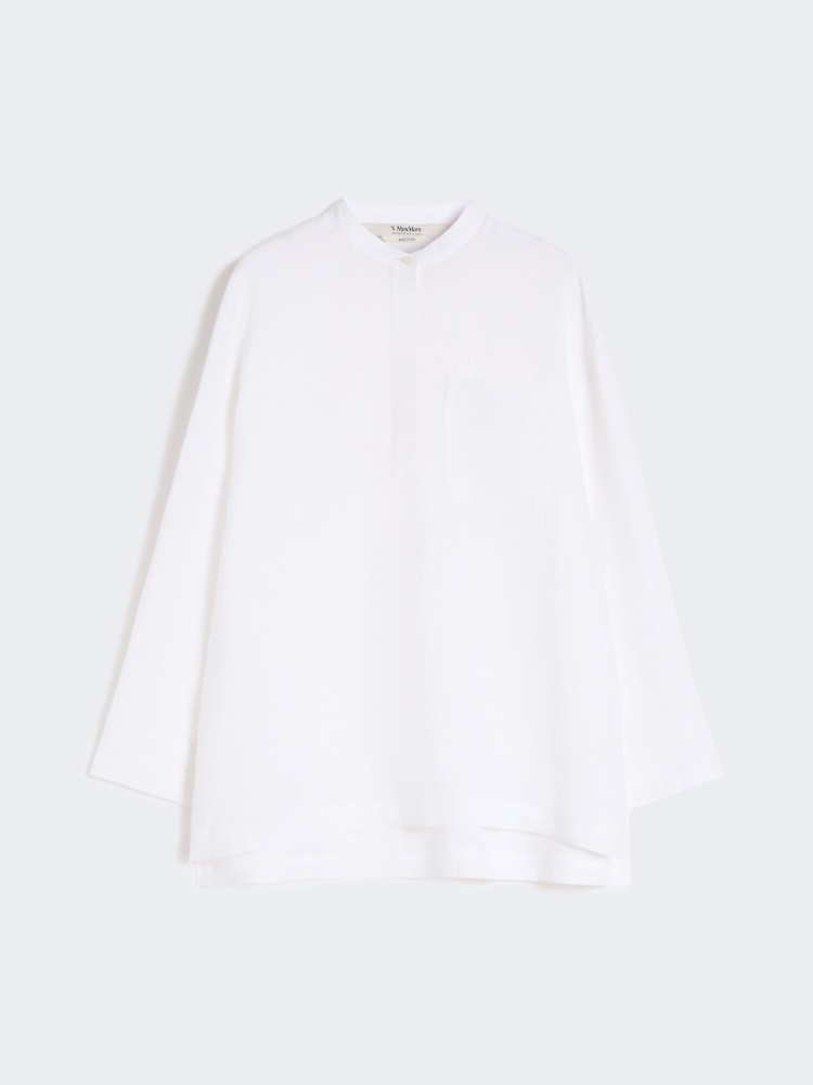 Pure linen shirt - OPTICAL WHITE - Max Mara