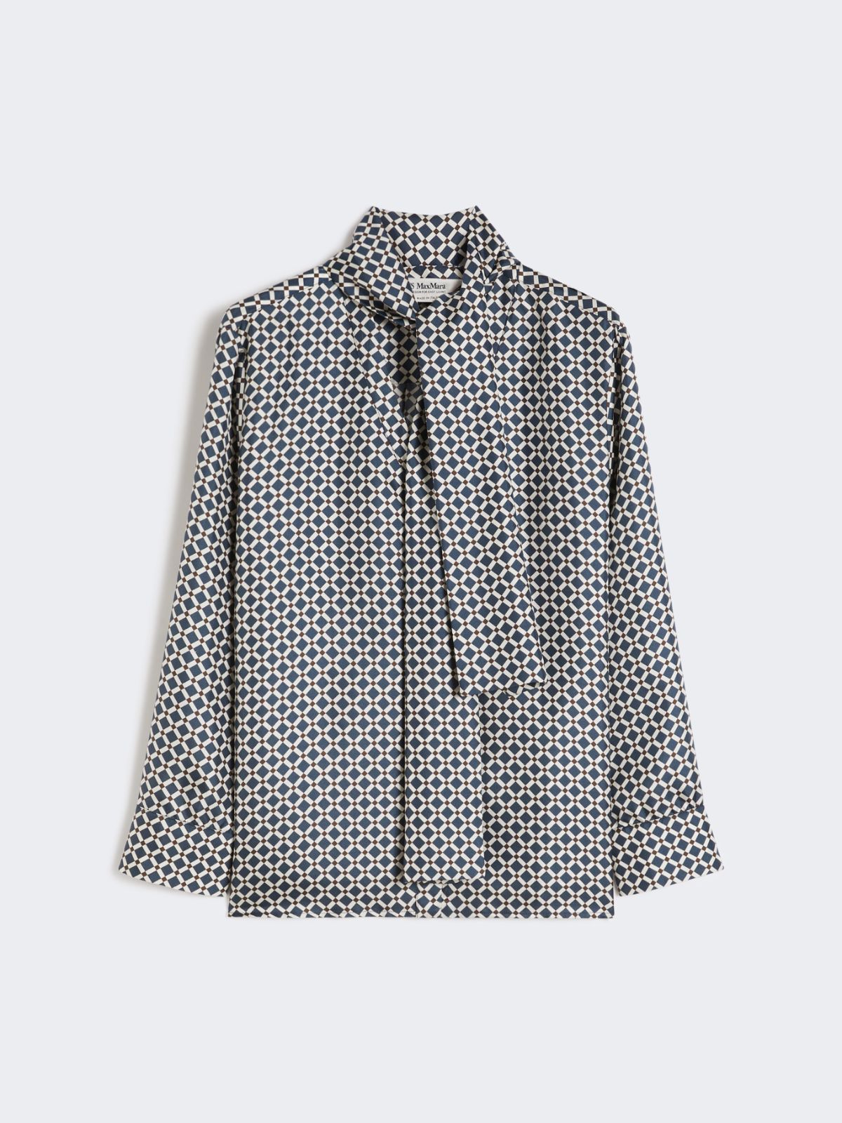 Printed silk shirt - MIDNIGHTBLUE - Max Mara - 9