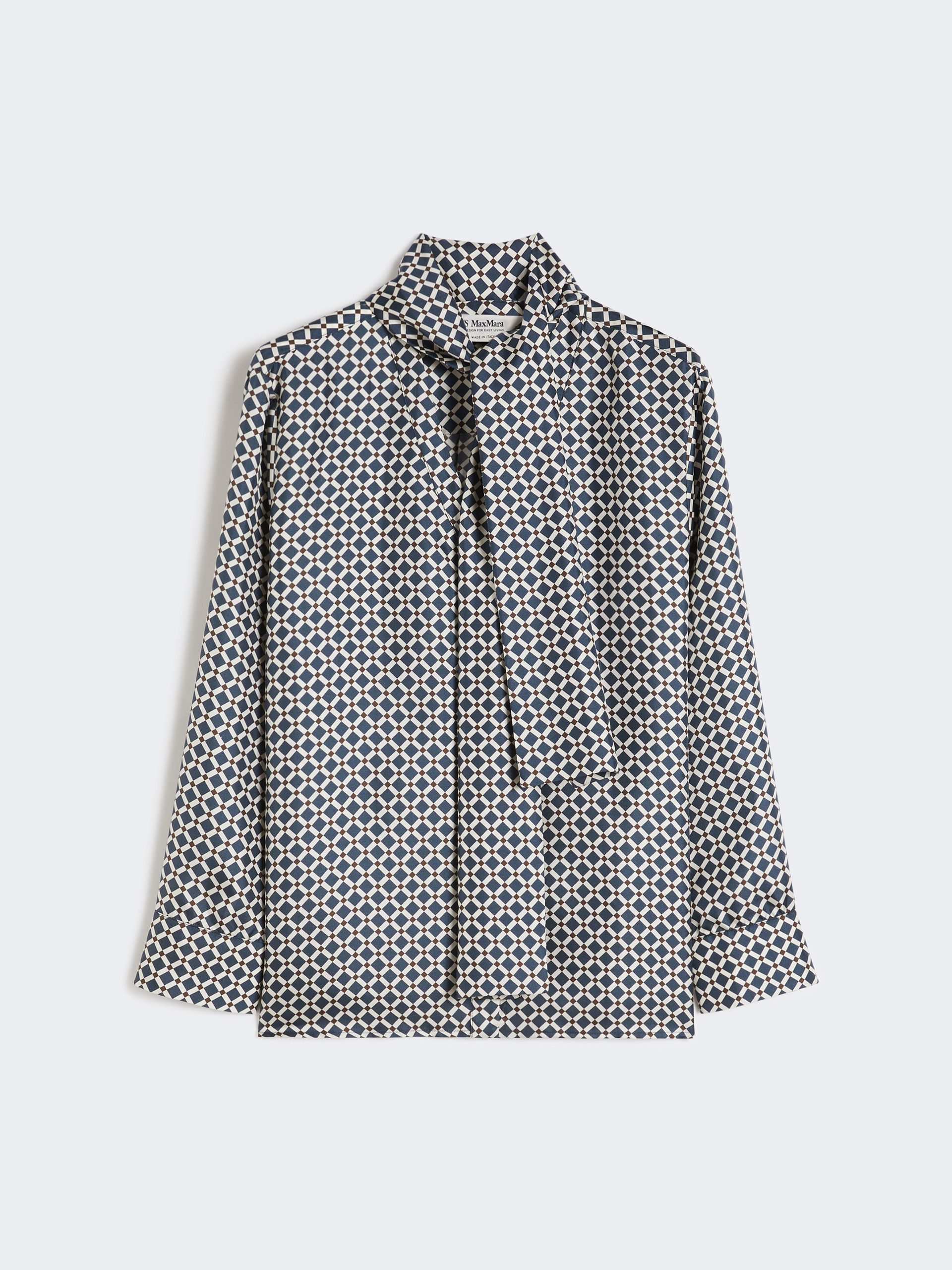 Printed silk shirt - MIDNIGHTBLUE - Max Mara - 5