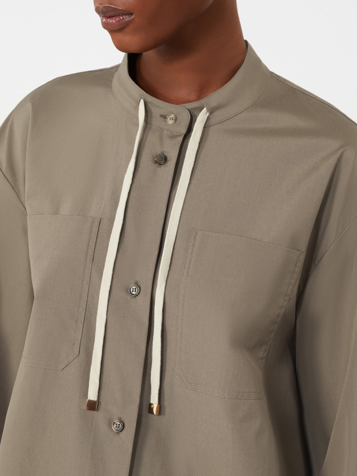 [アリ] ピュア コットン ポプリン シャツ - HAZELNUT BROWN - 4