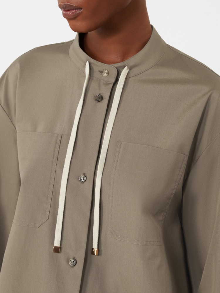 [アリ] ピュア コットン ポプリン シャツ - HAZELNUT BROWN - 4