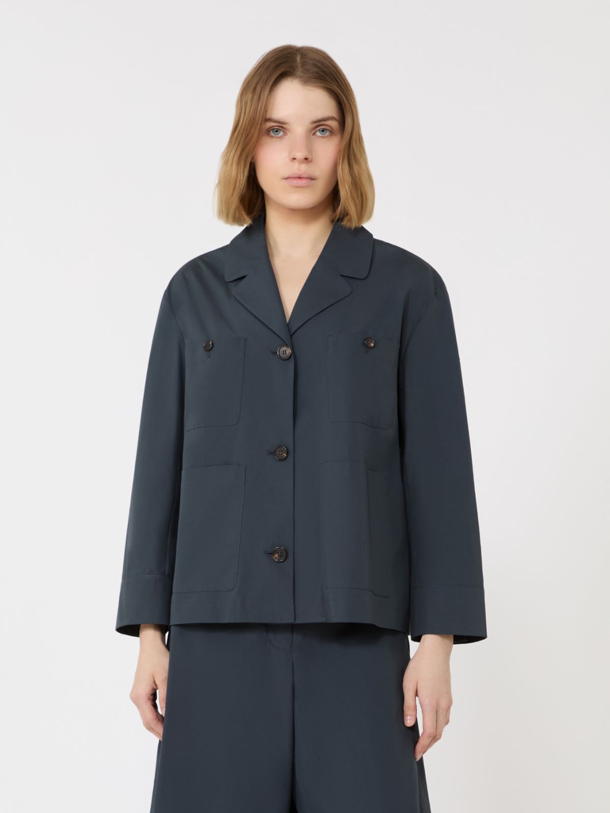 Poplin Saharan shirt - ULTRAMARINE - Max Mara - 2