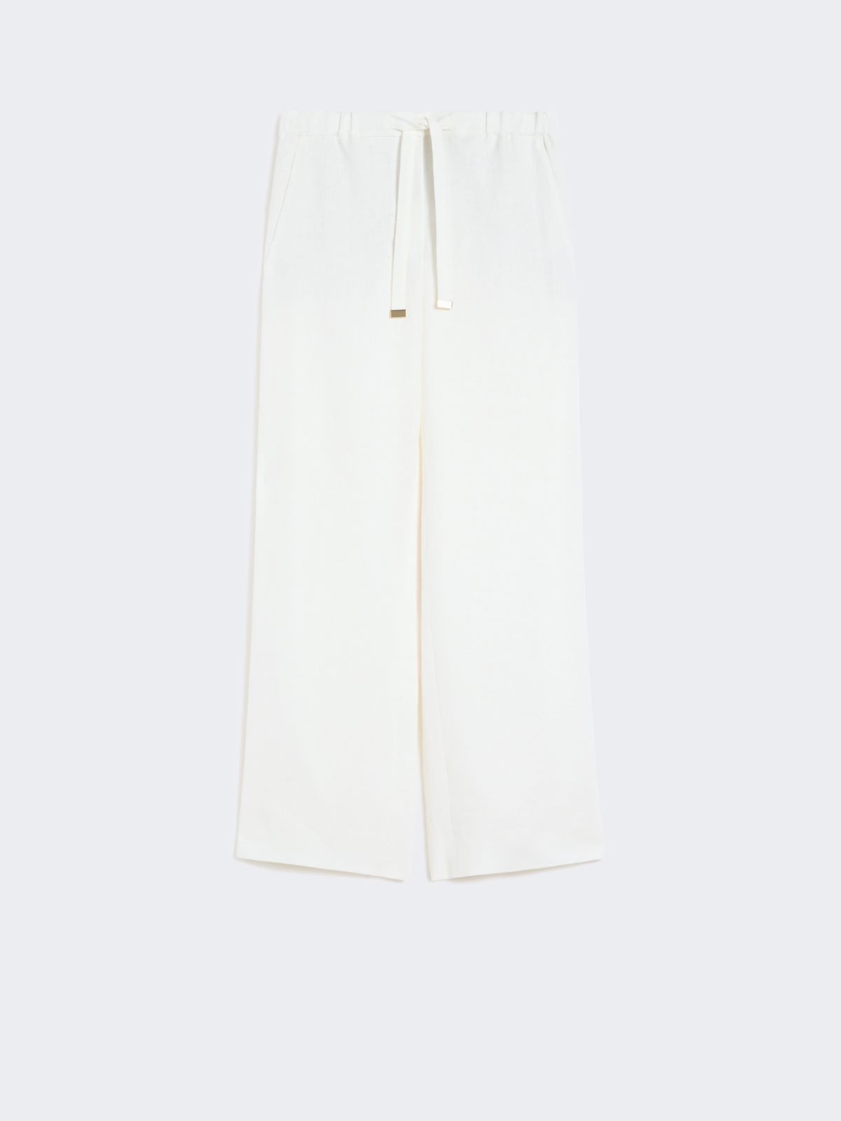 Linen basketweave trousers - WHITE - Max Mara - 8