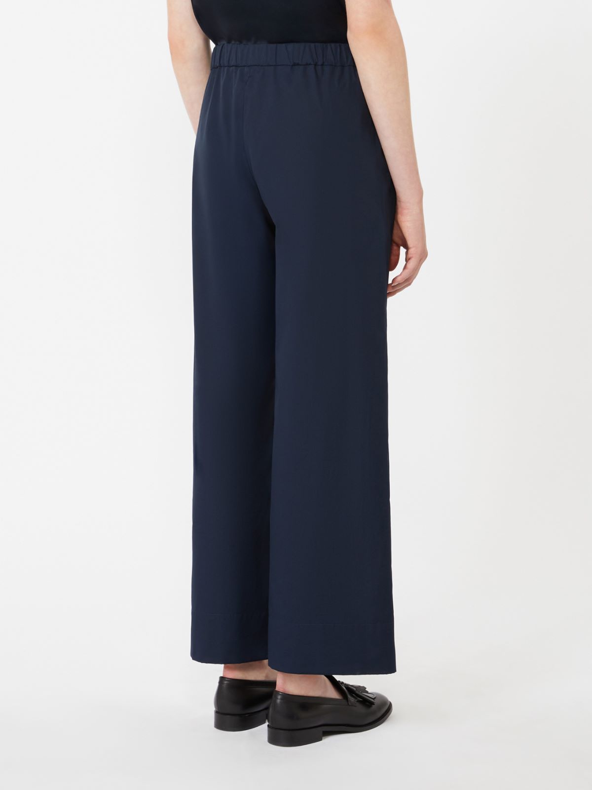 Cotton drawstring trousers - MIDNIGHTBLUE - Max Mara - 4