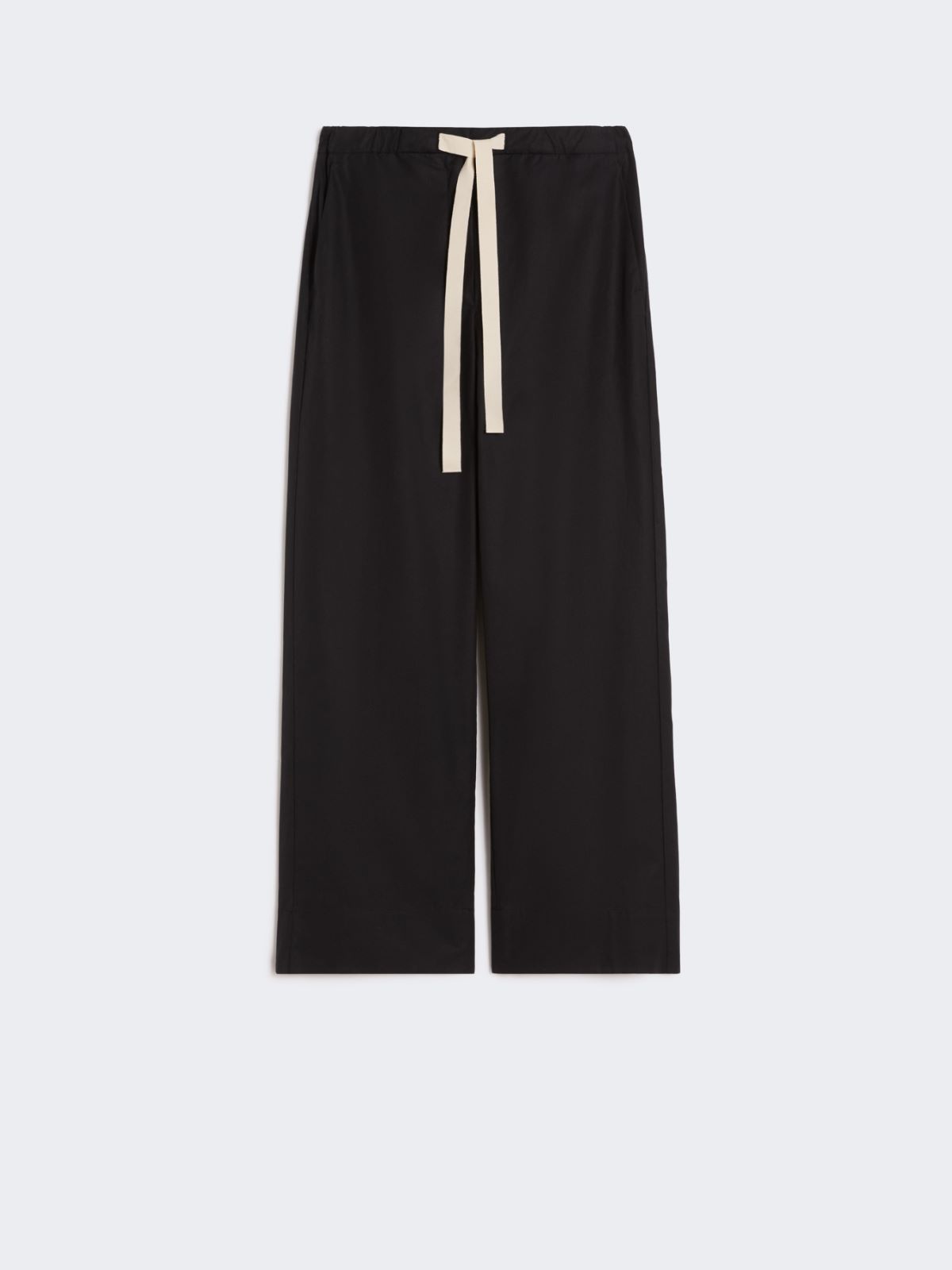 Cotton drawstring trousers - BLACK - Max Mara - 4