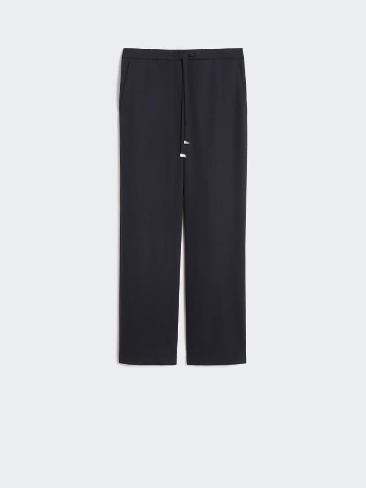 Wool gabardine trousers - ULTRAMARINE - Max Mara