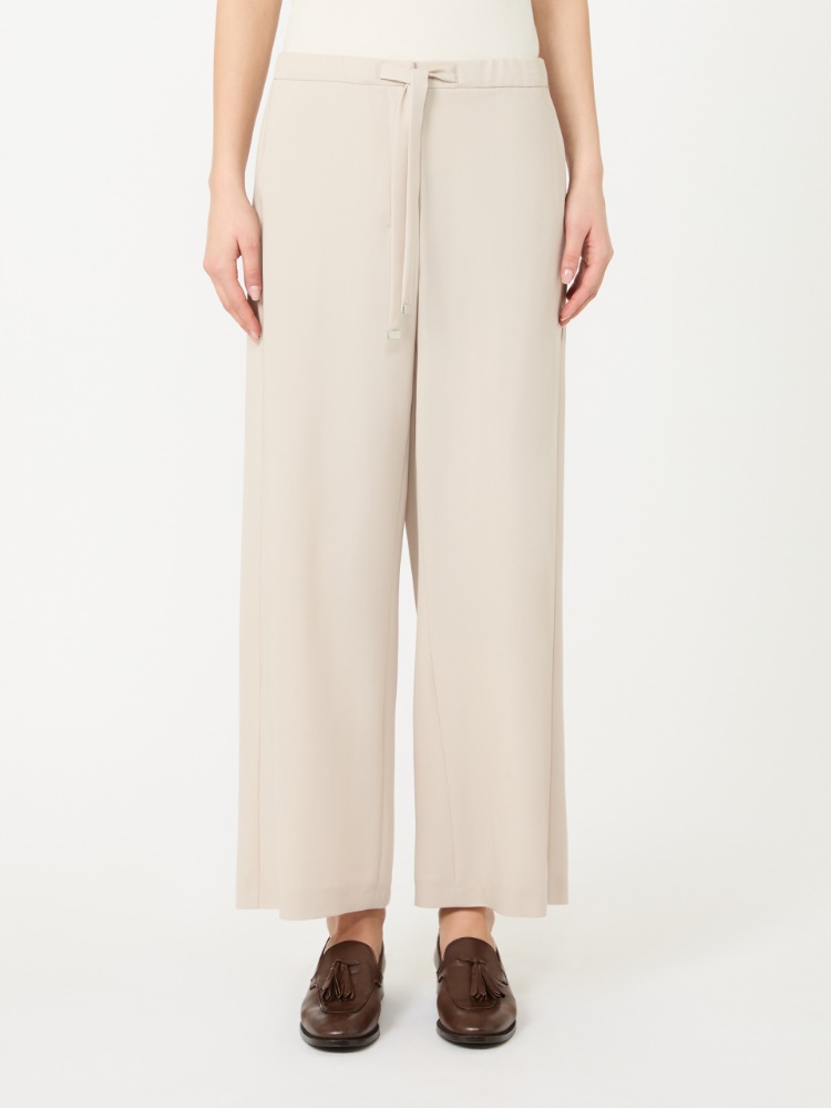 Wool gabardine trousers - NATURAL - 2