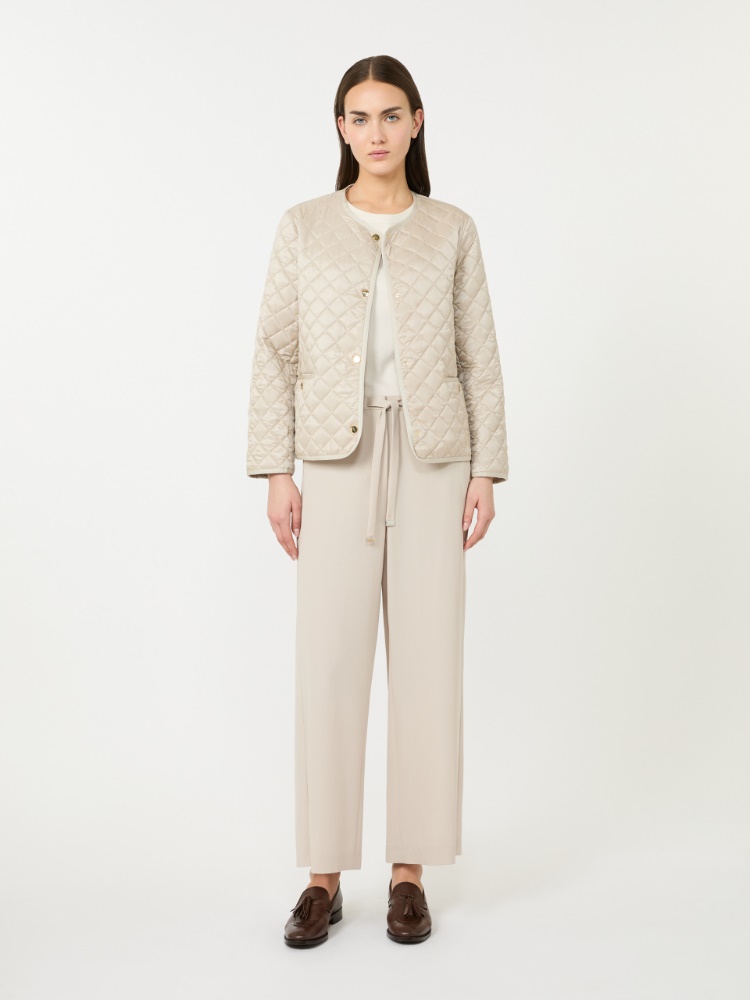 Wool gabardine trousers + NATURAL - Max Mara