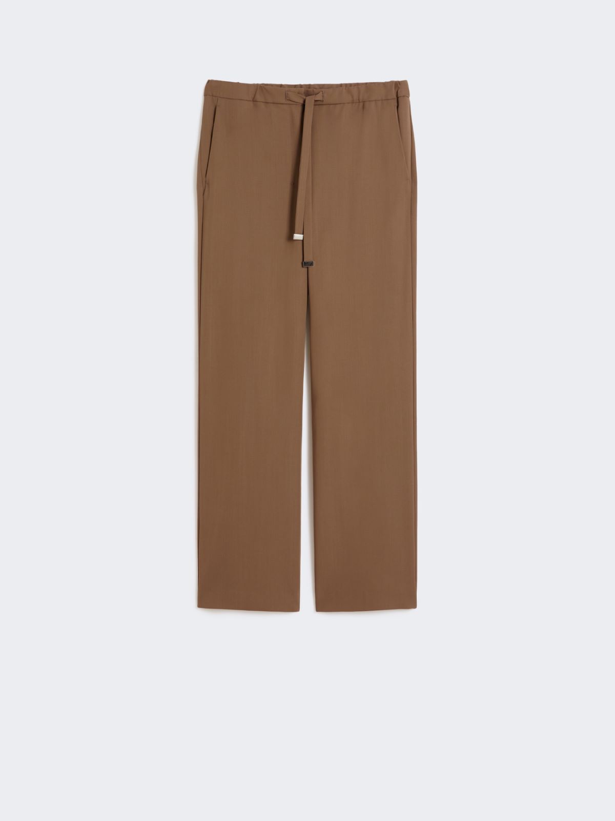 Wool gabardine trousers - CARAMEL - Max Mara - 4