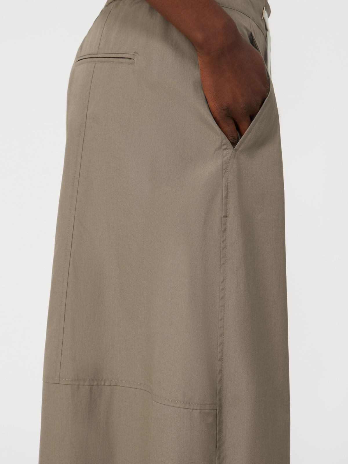 [グーフォ] ピュア コットン ポプリン パンツ - HAZELNUT BROWN - 4