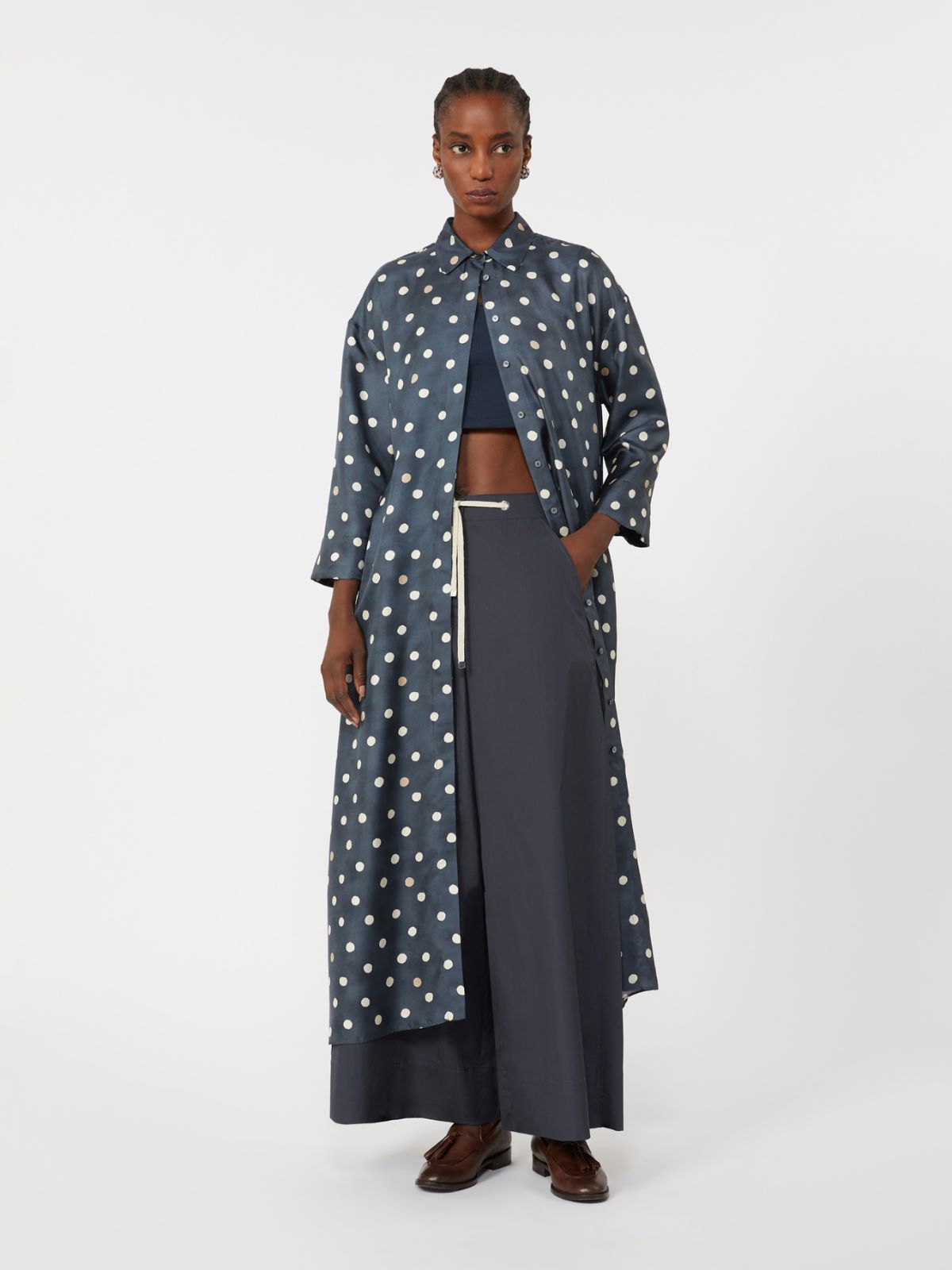 Poplin drawstring trousers - ULTRAMARINE - Max Mara