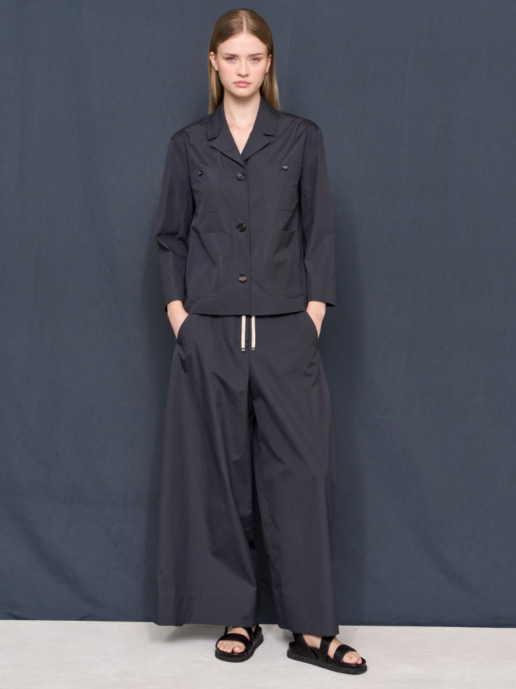 Poplin drawstring trousers + ULTRAMARINE - Max Mara