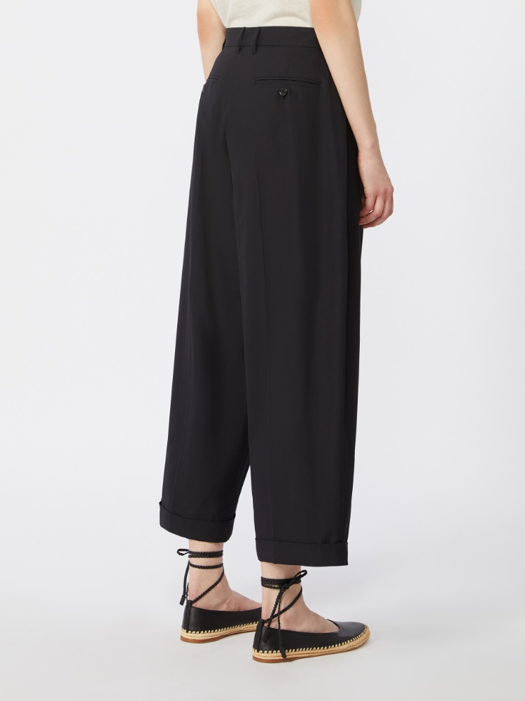 단차 코튼 트라우저 - BLACK - 3