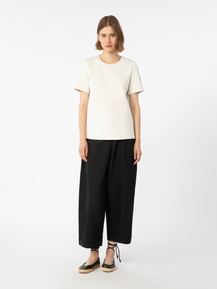 단차 코튼 트라우저 - BLACK - 1