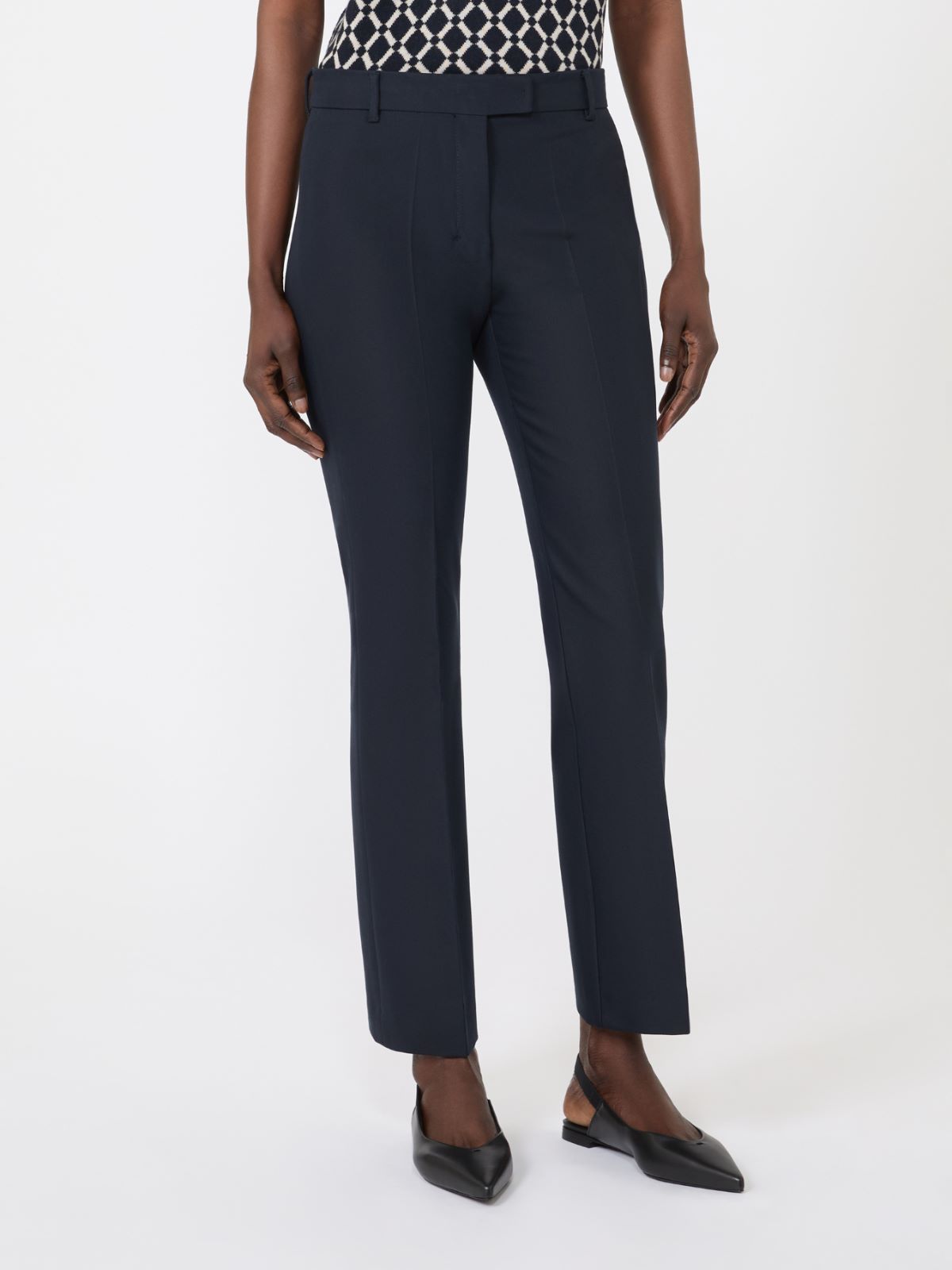 Stretch cotton and viscose trousers - ULTRAMARINE - Max Mara - 8