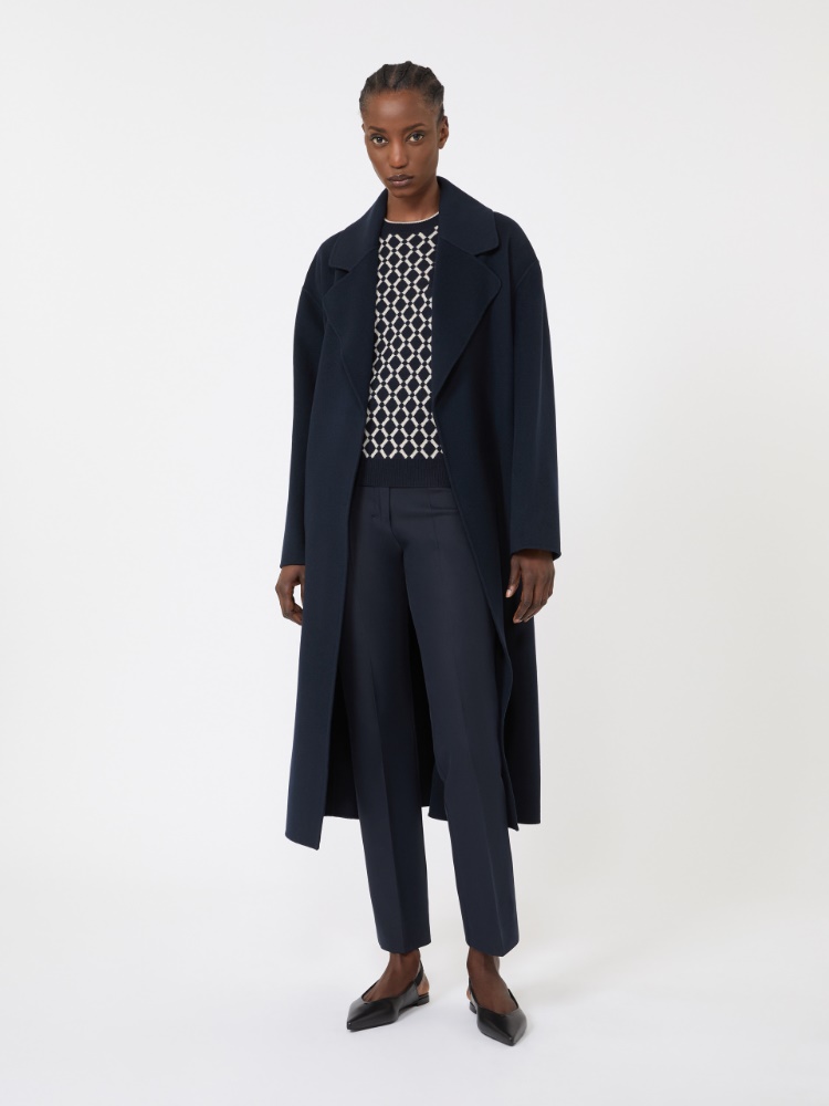Stretch cotton and viscose trousers - ULTRAMARINE - Max Mara