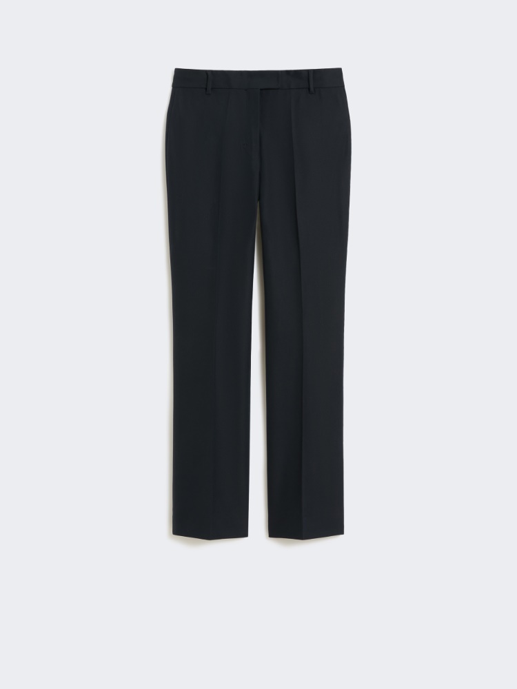 Stretch cotton and viscose trousers - ULTRAMARINE - Max Mara
