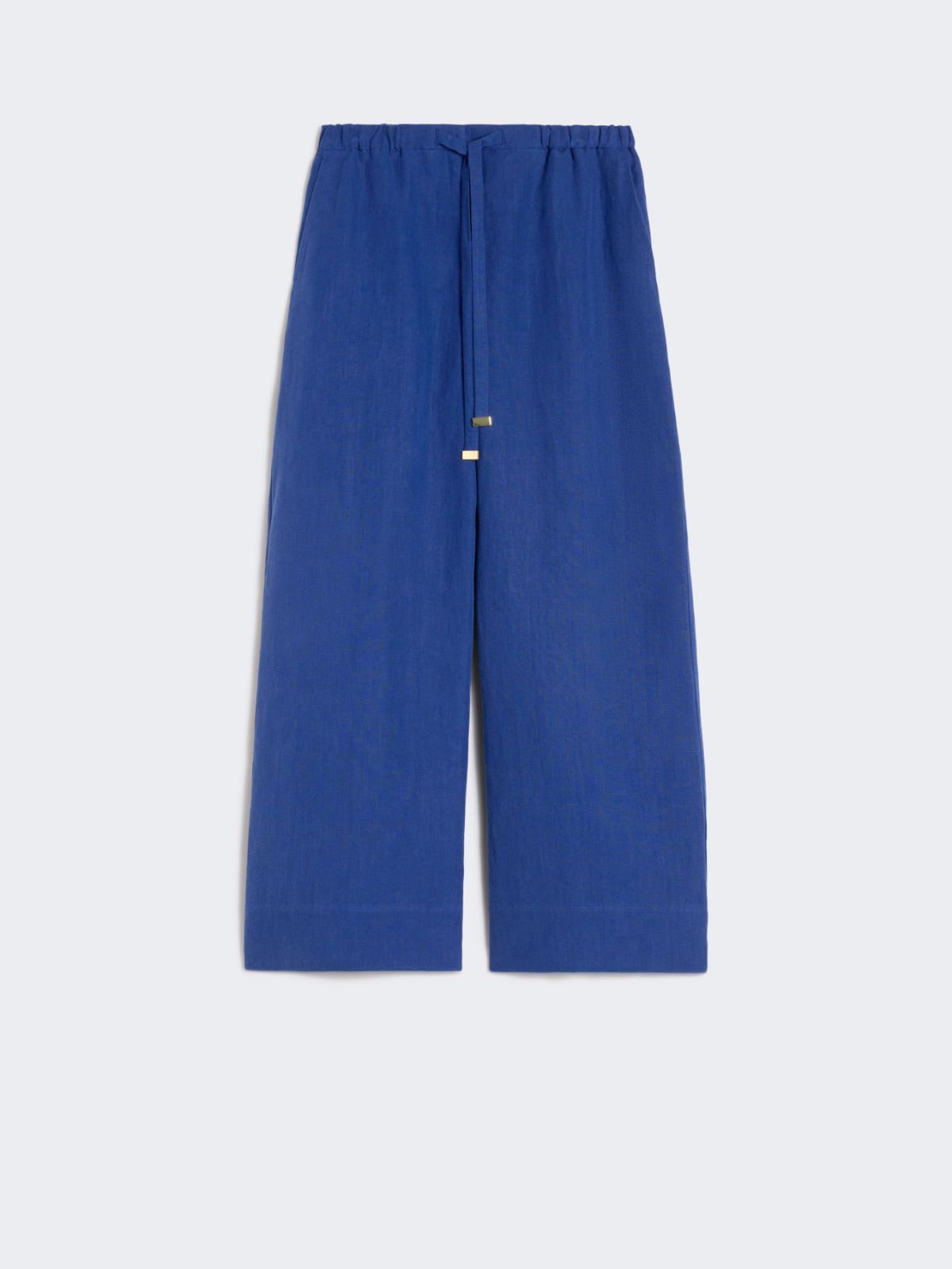 Hose aus Leinen mit Tunnelzugbund - LICHTBLAU - Max Mara - 8