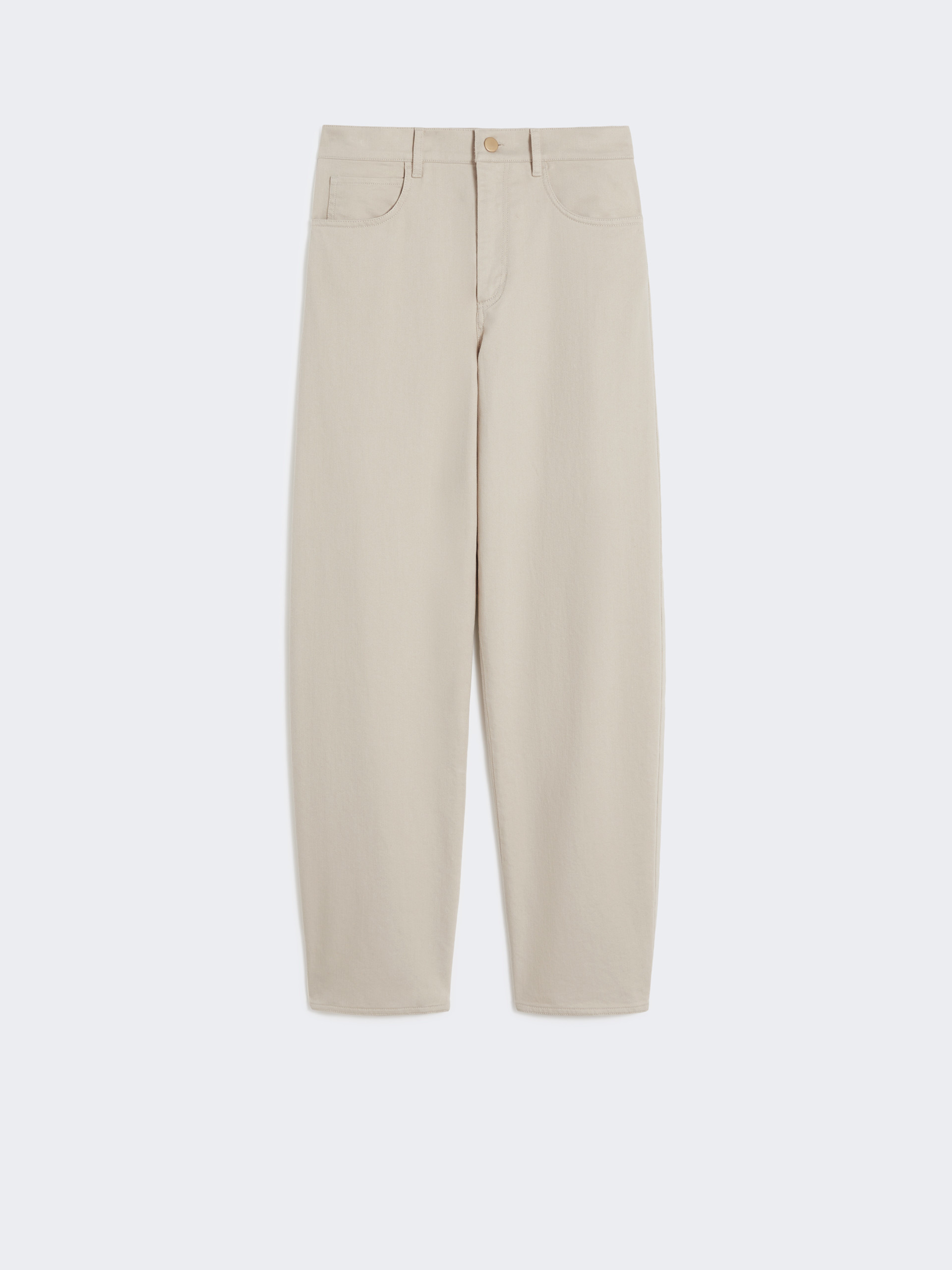 Stretch bull denim trousers - NATURAL - Max Mara - 4