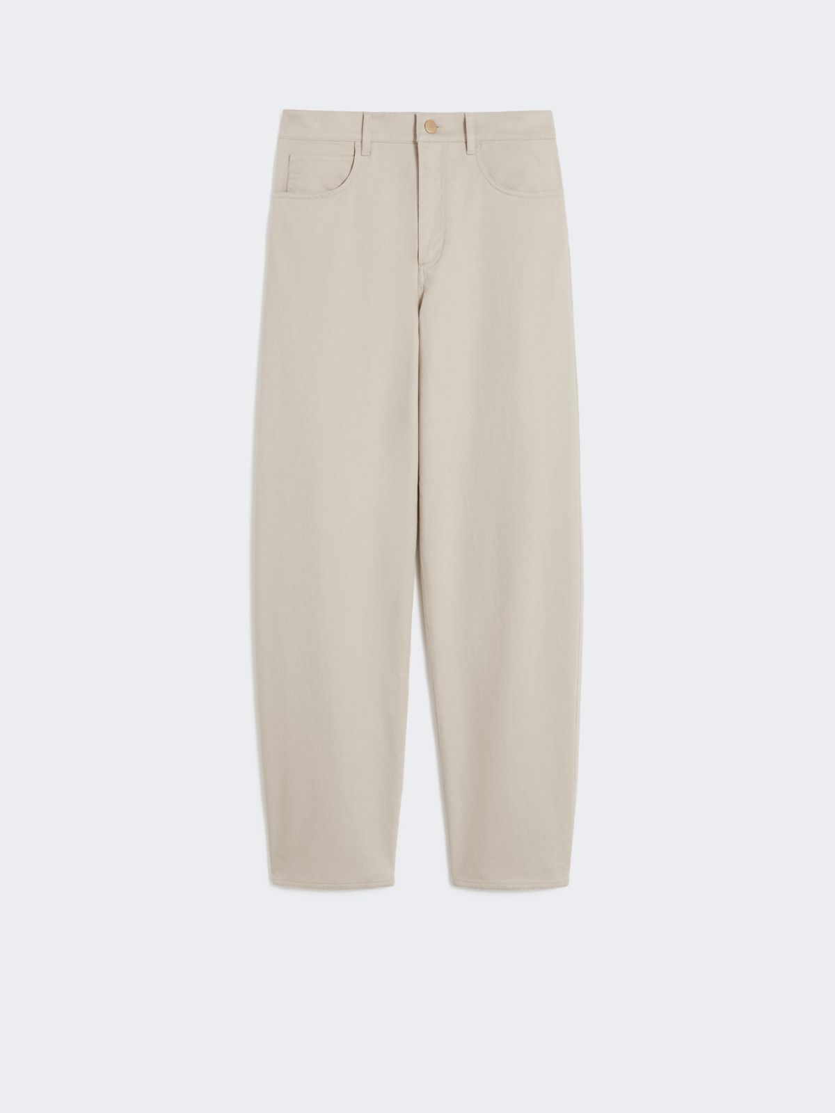 Stretch bull denim trousers - NATURAL - Max Mara - 4