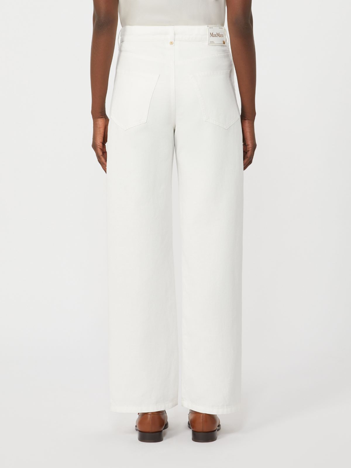 Five-Pocket-Hose aus Baumwolle und Leinen - WEISS - Max Mara - 9