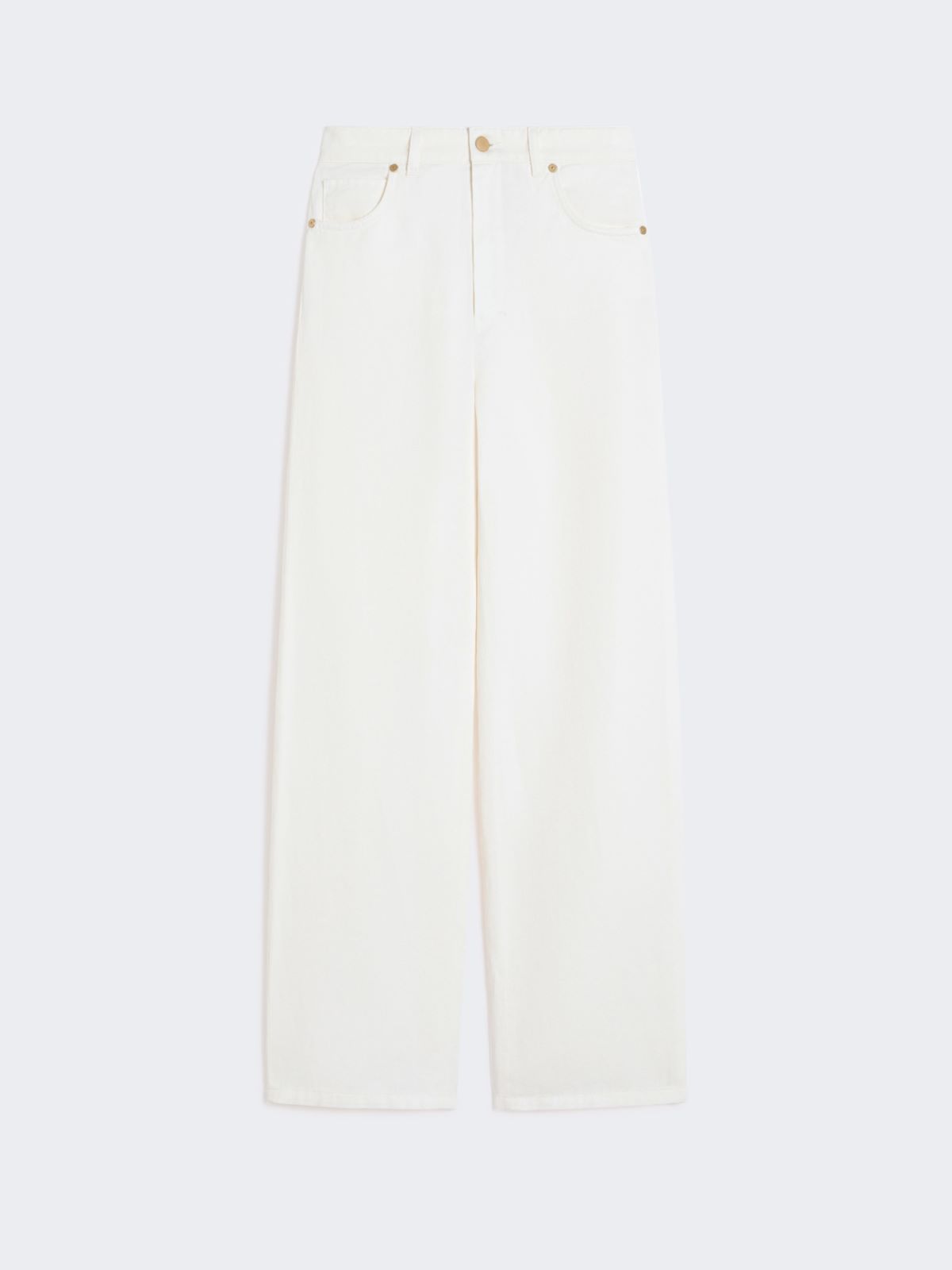 Five-Pocket-Hose aus Baumwolle und Leinen - WEISS - Max Mara - 9