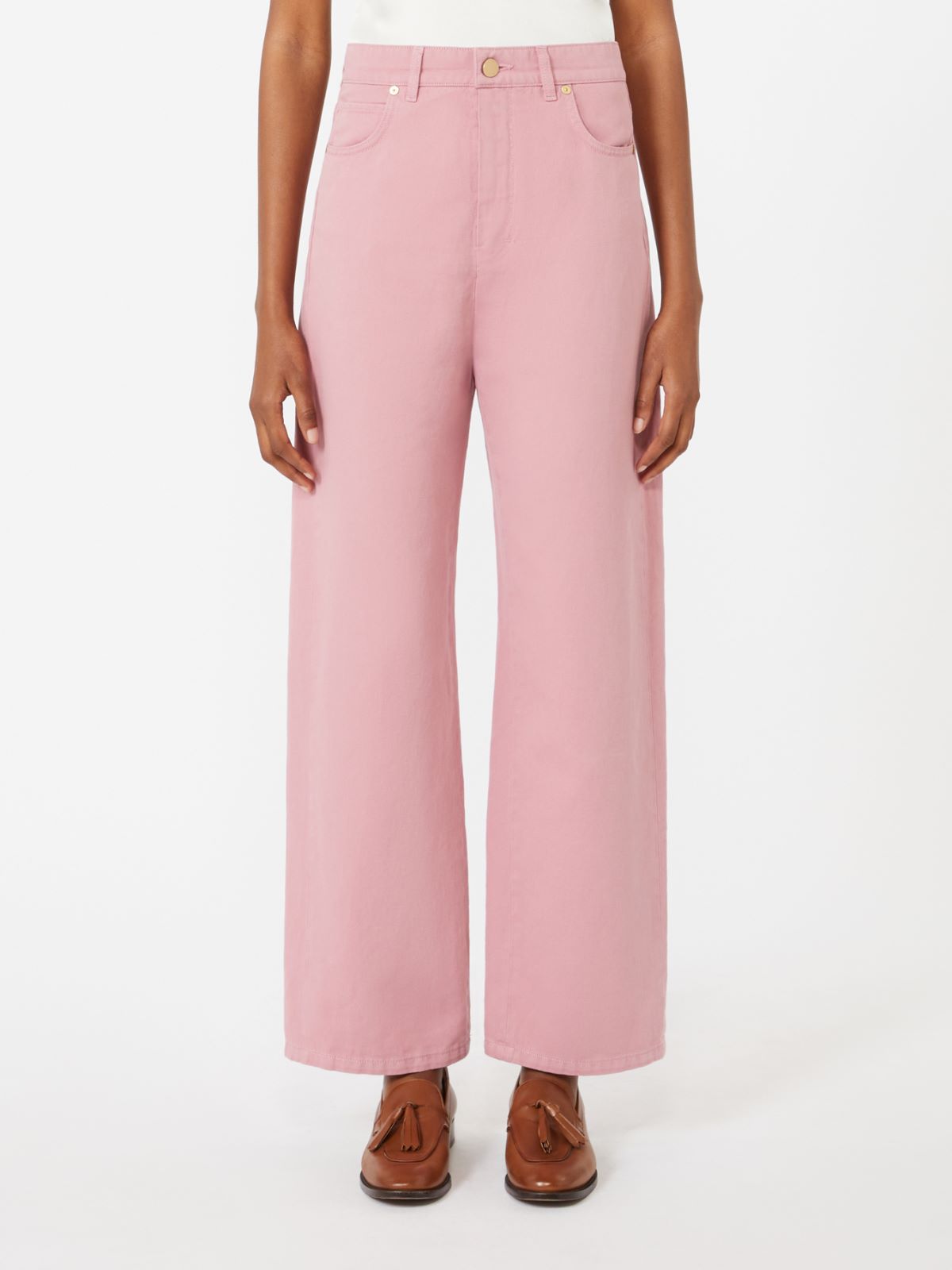 Five-Pocket-Hose aus Baumwolle und Leinen - PFINGSTROSE - Max Mara - 9