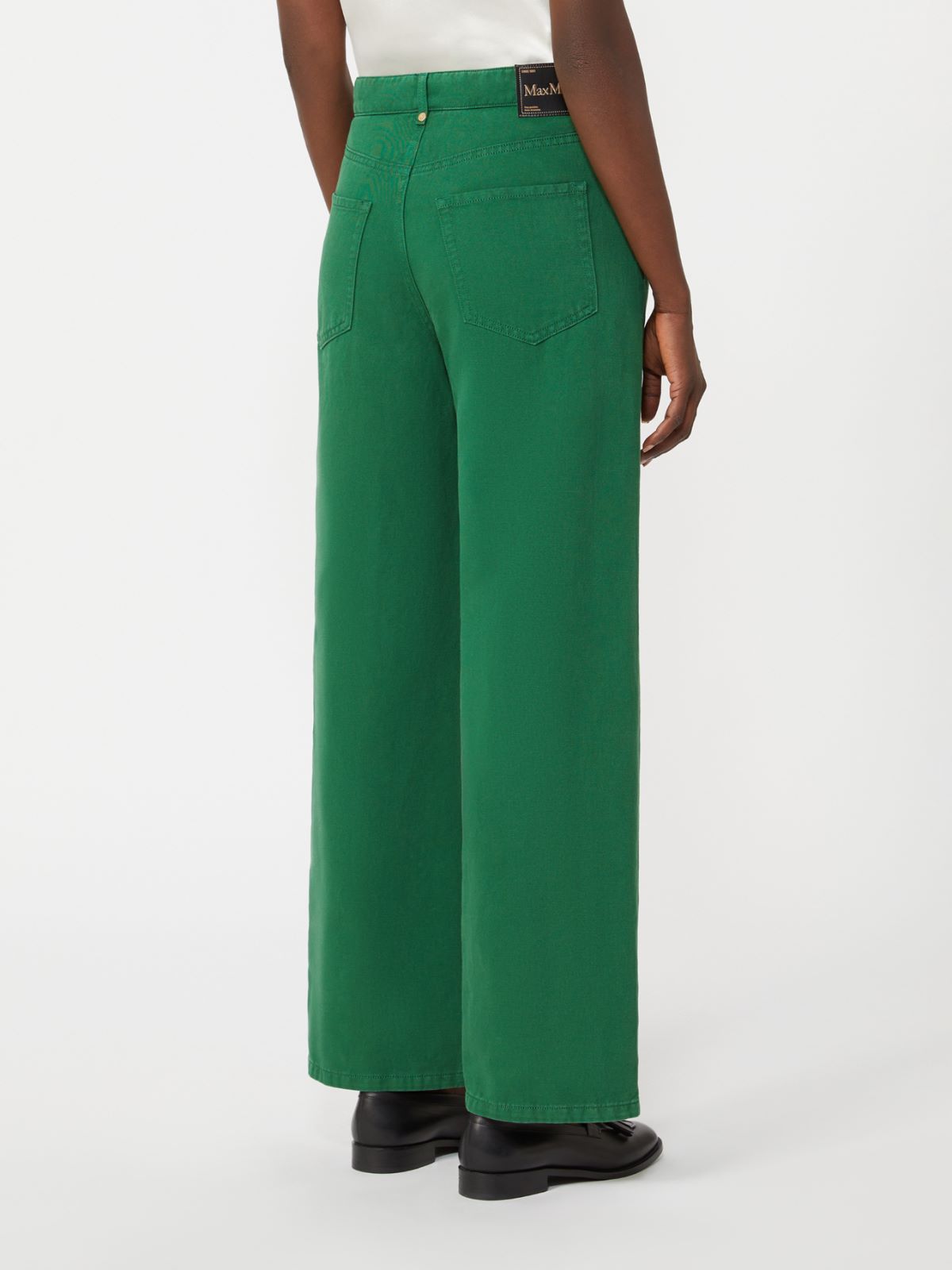 Five-Pocket-Hose aus Baumwolle und Leinen - GRUEN - Max Mara - 9