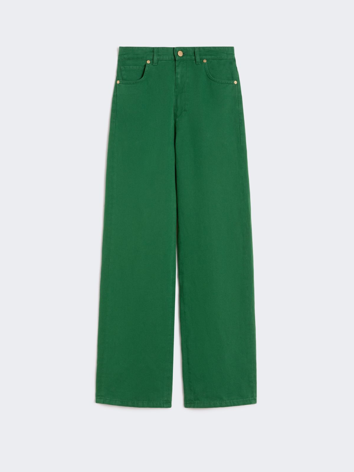 Five-Pocket-Hose aus Baumwolle und Leinen - GRUEN - Max Mara - 9