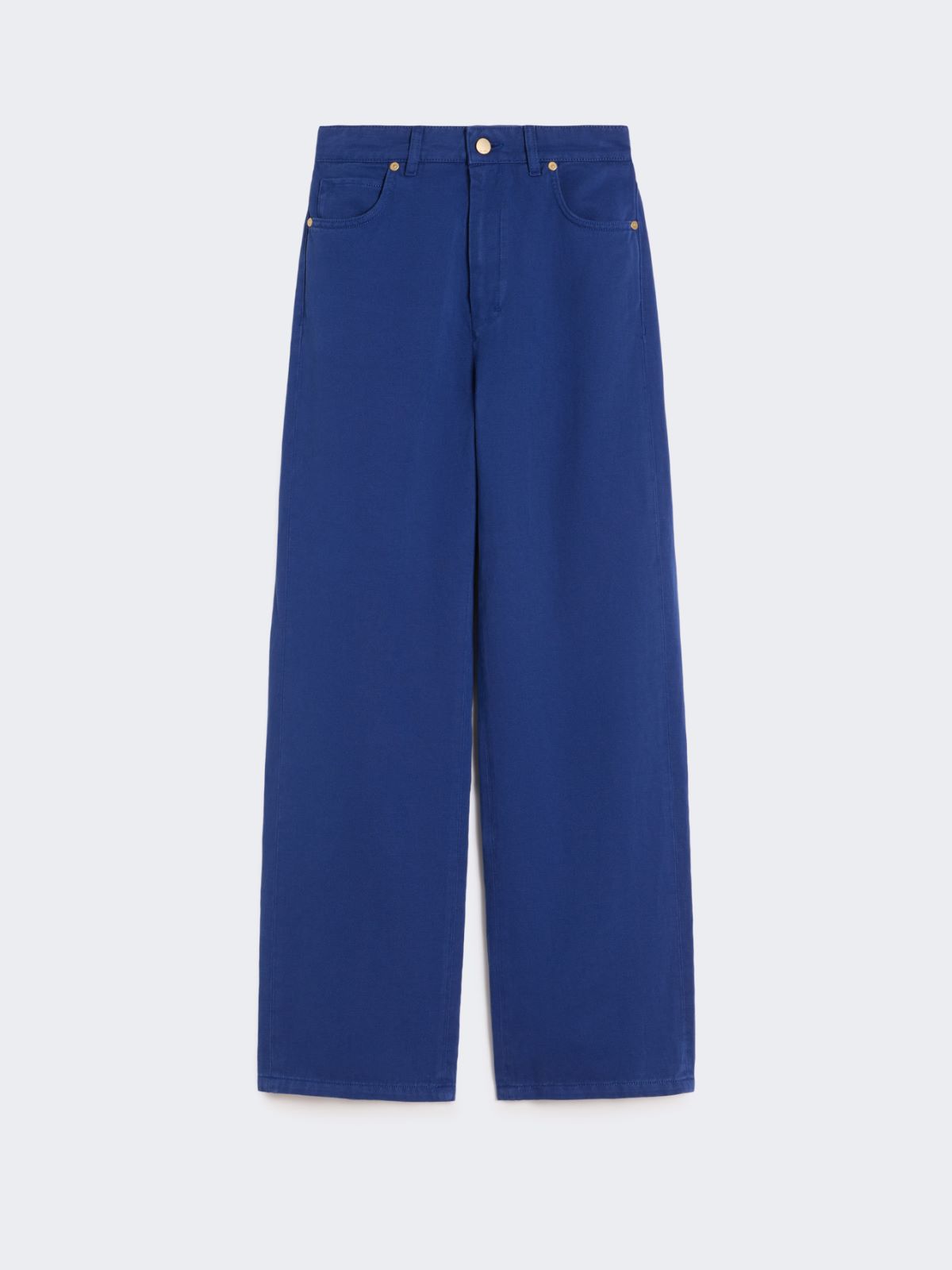 Five-Pocket-Hose aus Baumwolle und Leinen - LICHTBLAU - Max Mara - 9