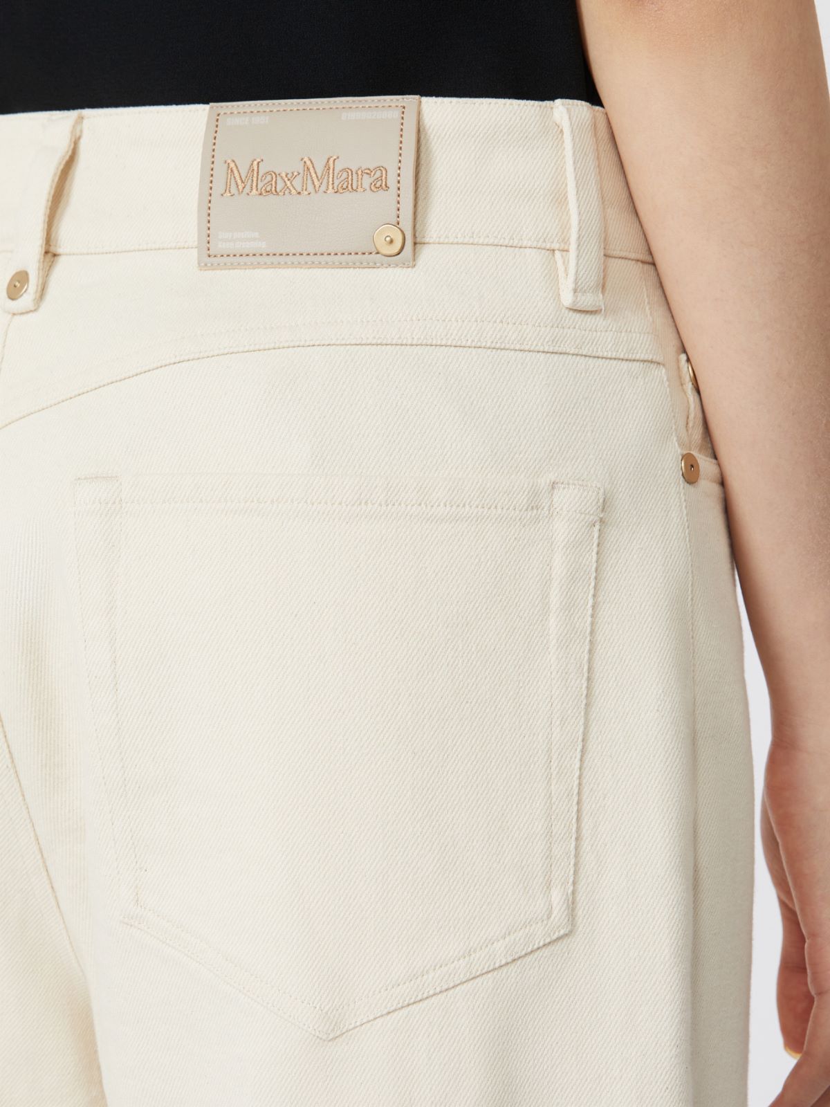 [ザリーナ] ストレッチ コットン デニム パンツ - SAND - 4