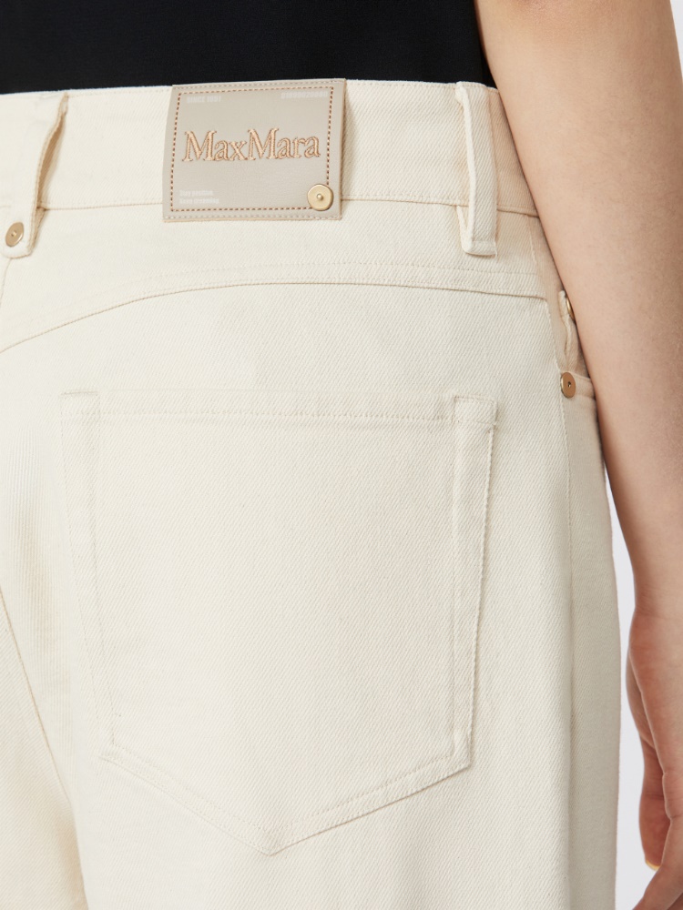 [ザリーナ] ストレッチ コットン デニム パンツ - SAND - 4