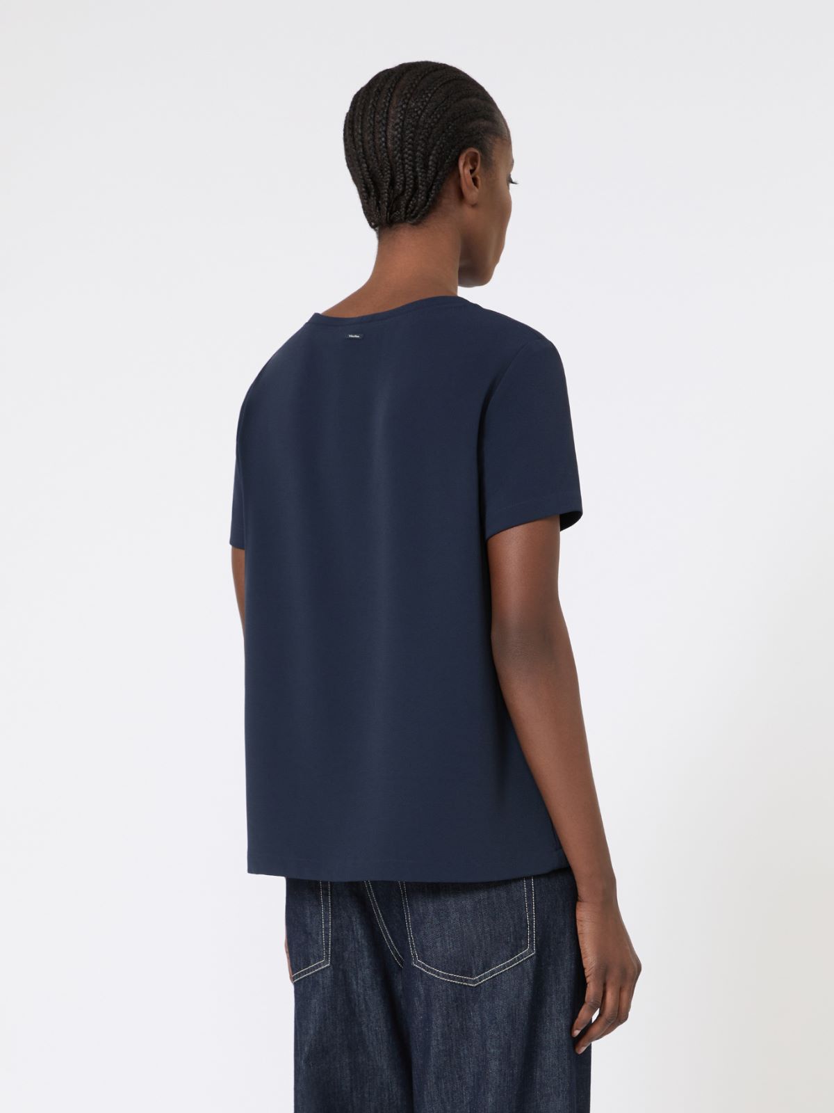 Satin T-shirt - MIDNIGHTBLUE - Max Mara - 5