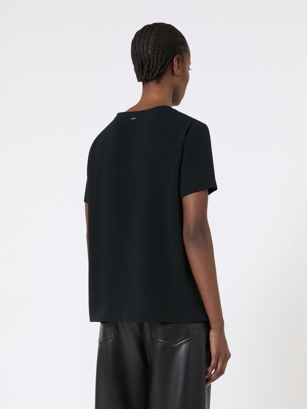 Satin T-shirt - BLACK - Max Mara - 4