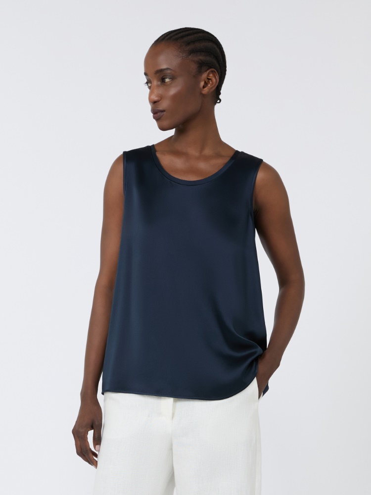 Satin top - MIDNIGHTBLUE - Max Mara - 2