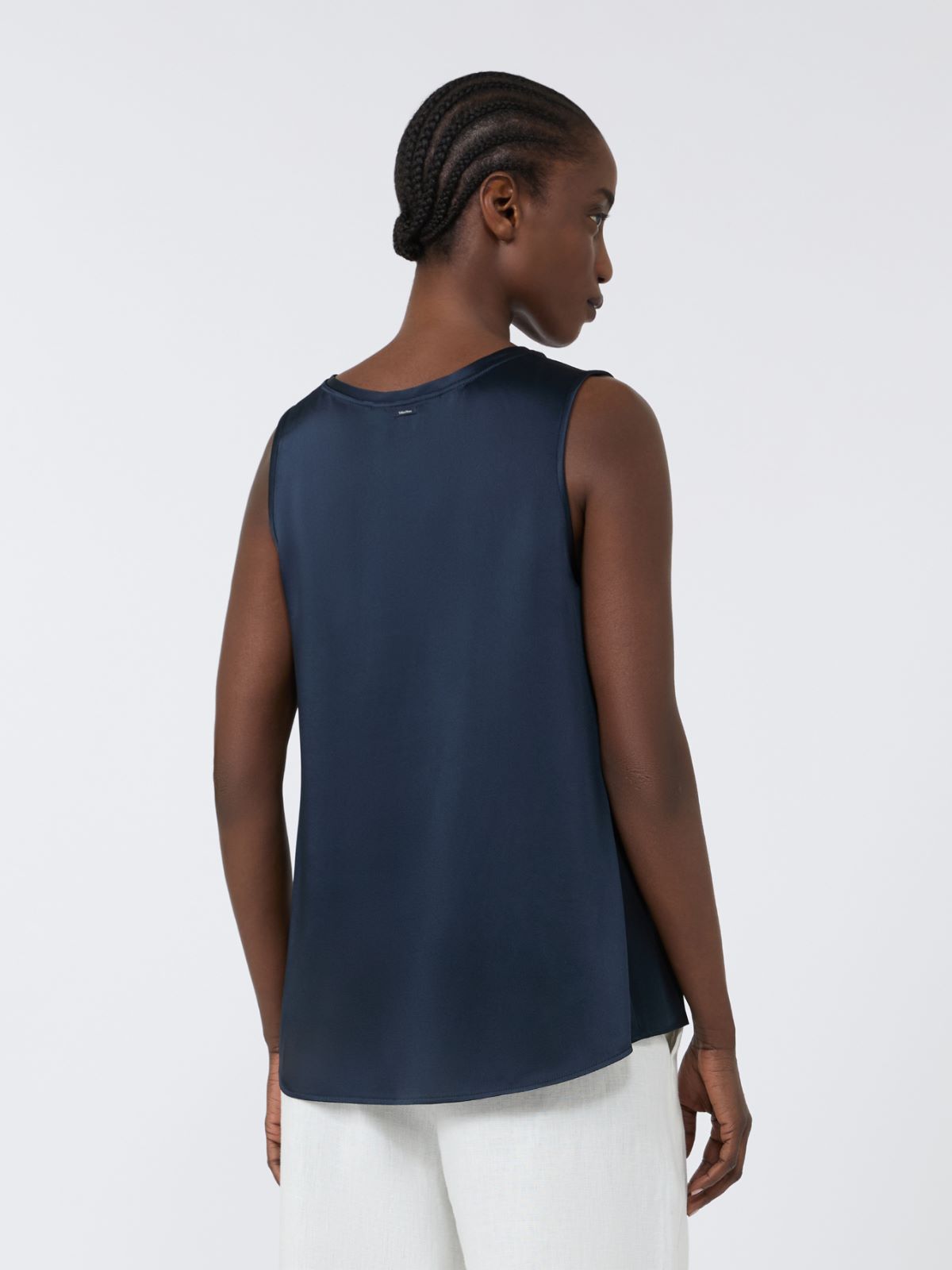 Satin top - MIDNIGHTBLUE - Max Mara - 3