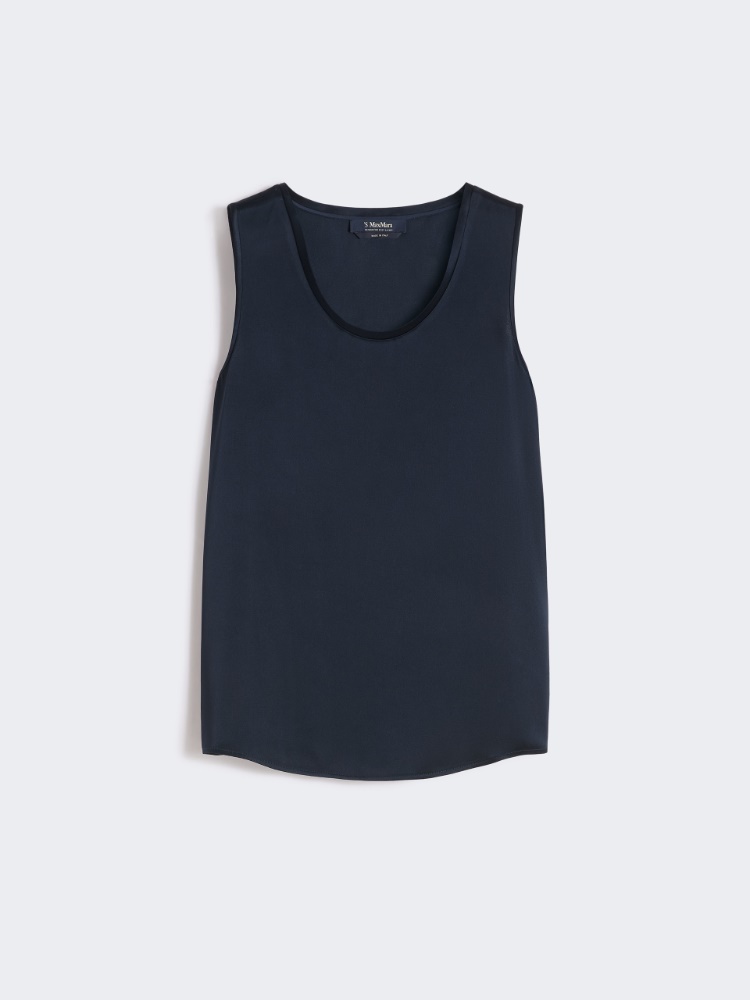 Satin top - MIDNIGHTBLUE - Max Mara