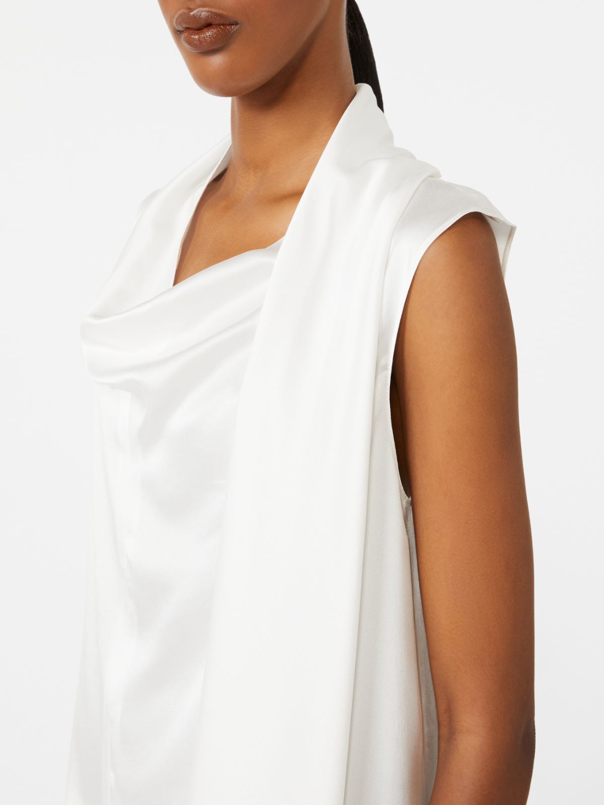 Silk satin top - WHITE - Max Mara - 4