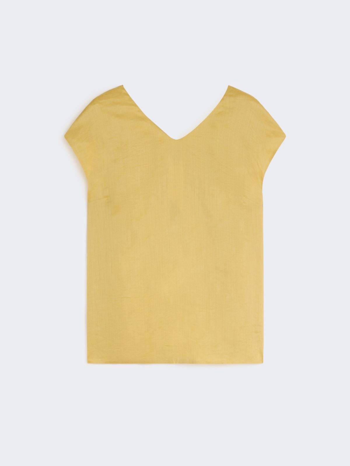 Ramie canvas blouse - BRIGHT YELLOW - Max Mara - 4