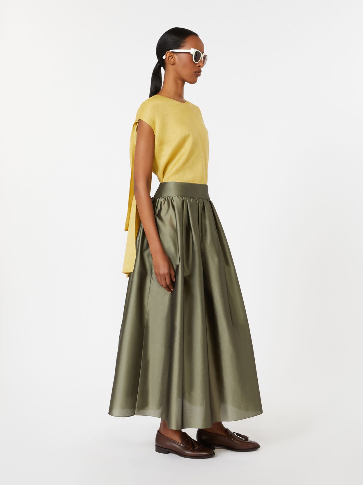 Ramie canvas blouse - BRIGHT YELLOW - Max Mara