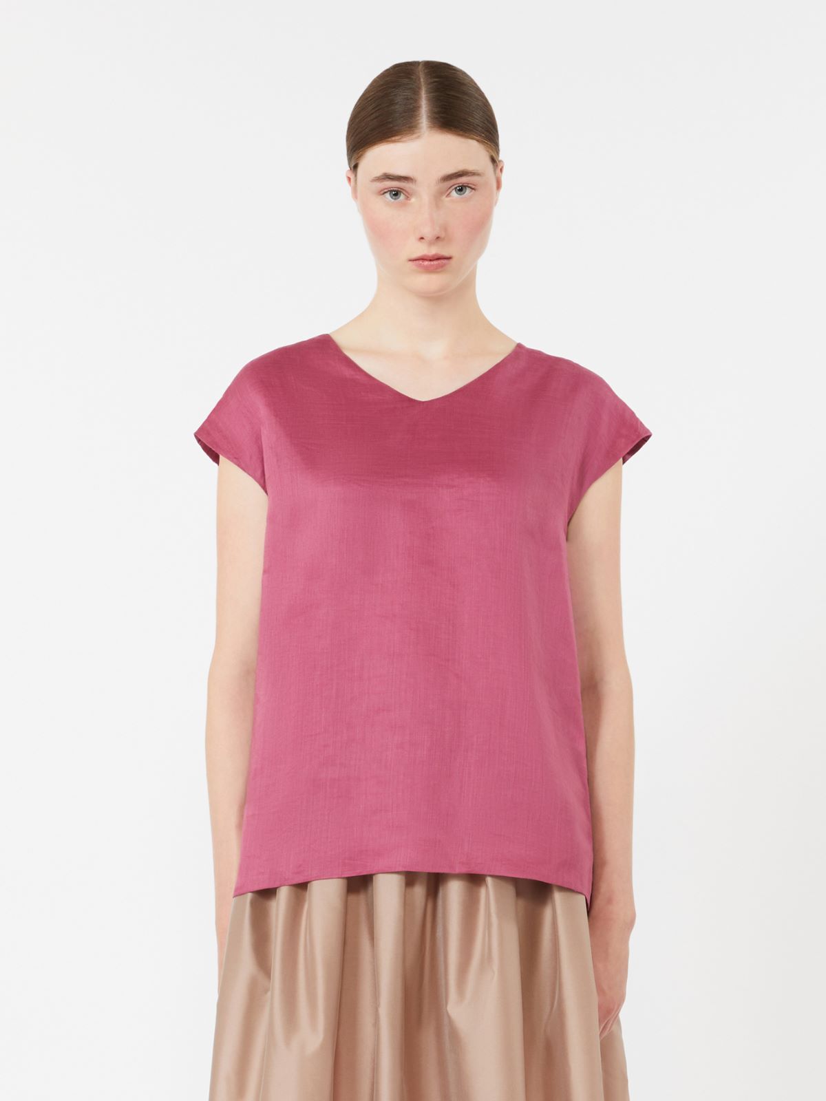 Ramie canvas blouse - CYCLAMEN - Max Mara - 2