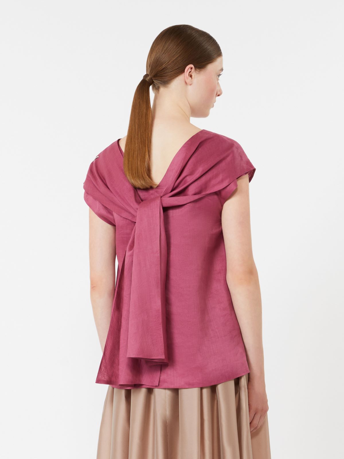 Ramie canvas blouse - CYCLAMEN - Max Mara - 3