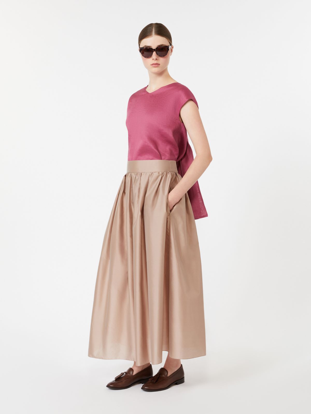 Ramie canvas blouse - CYCLAMEN - Max Mara