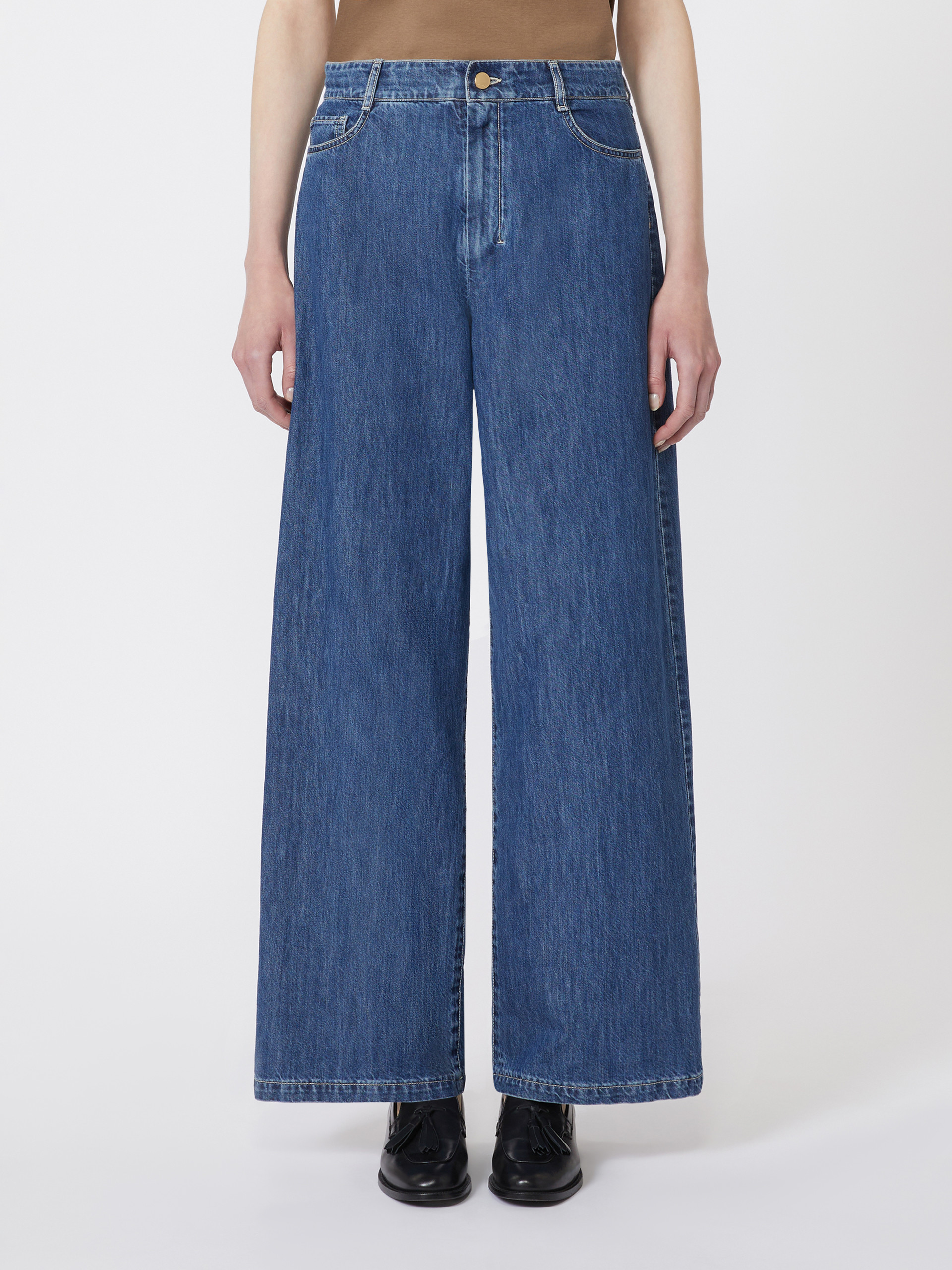 Wide-leg denim jeans - MIDNIGHTBLUE - Max Mara - 2