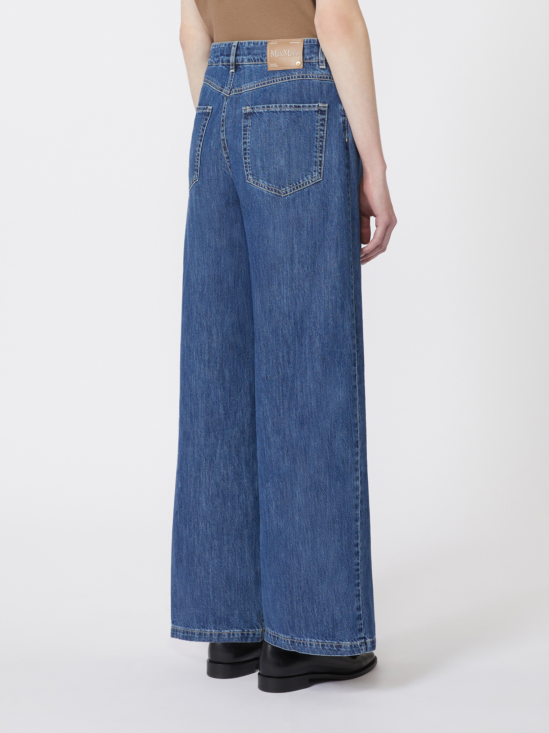 Wide-leg denim jeans - MIDNIGHTBLUE - Max Mara - 3