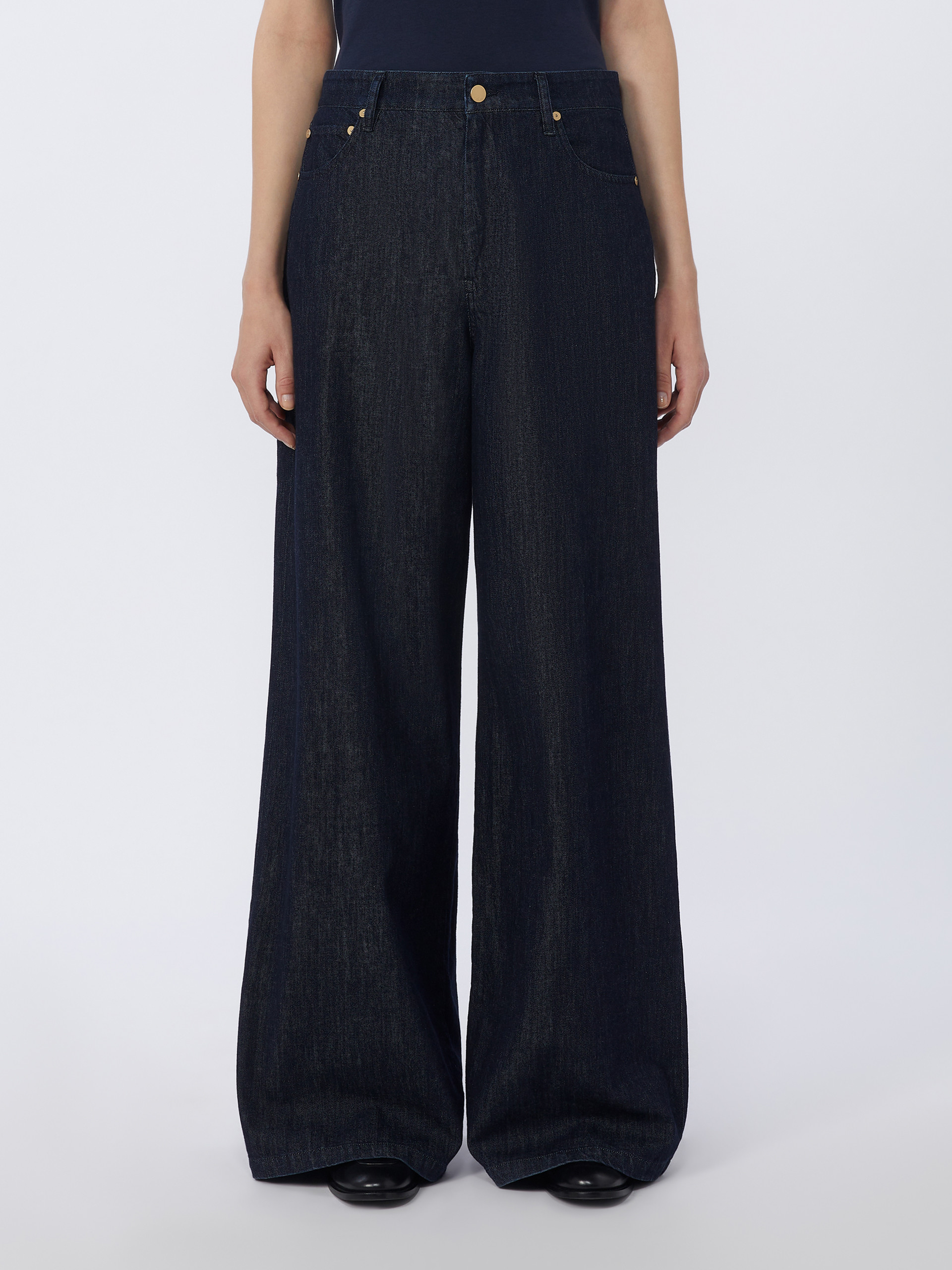 Straight-fit cotton denim jeans - ULTRAMARINE - Max Mara - 2