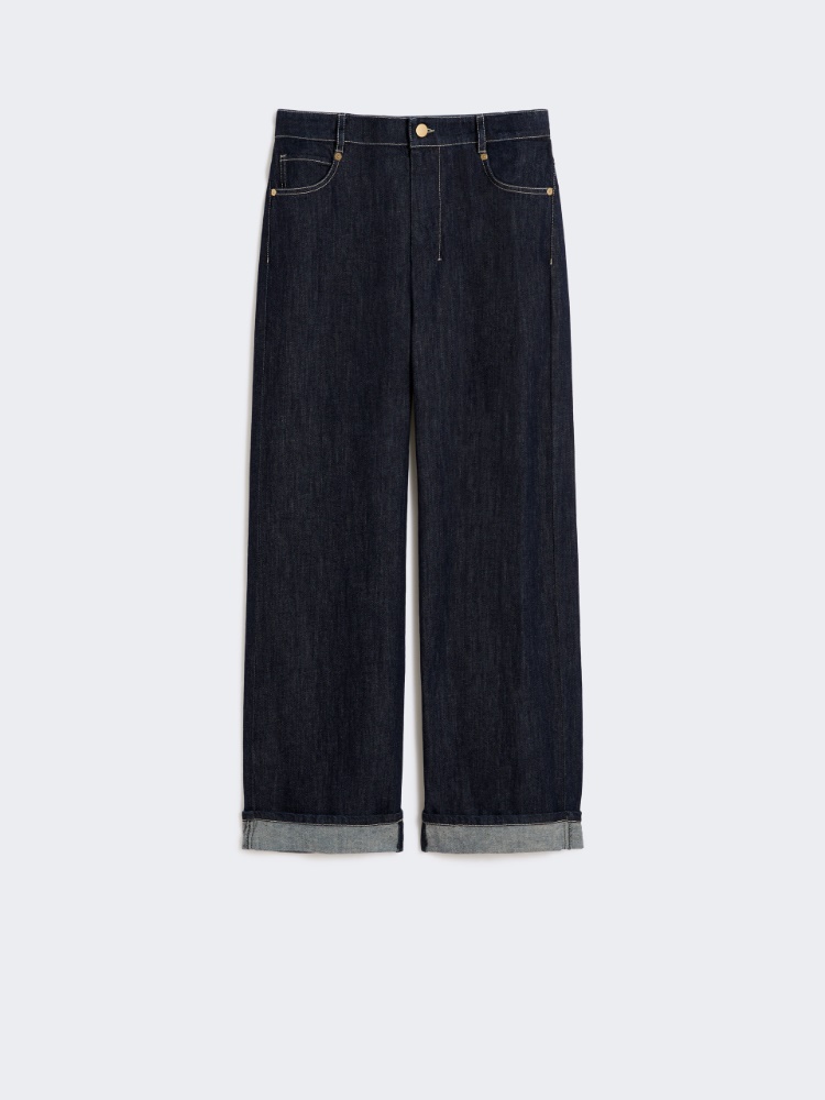 Denim turn-up jeans - ULTRAMARINE - Max Mara