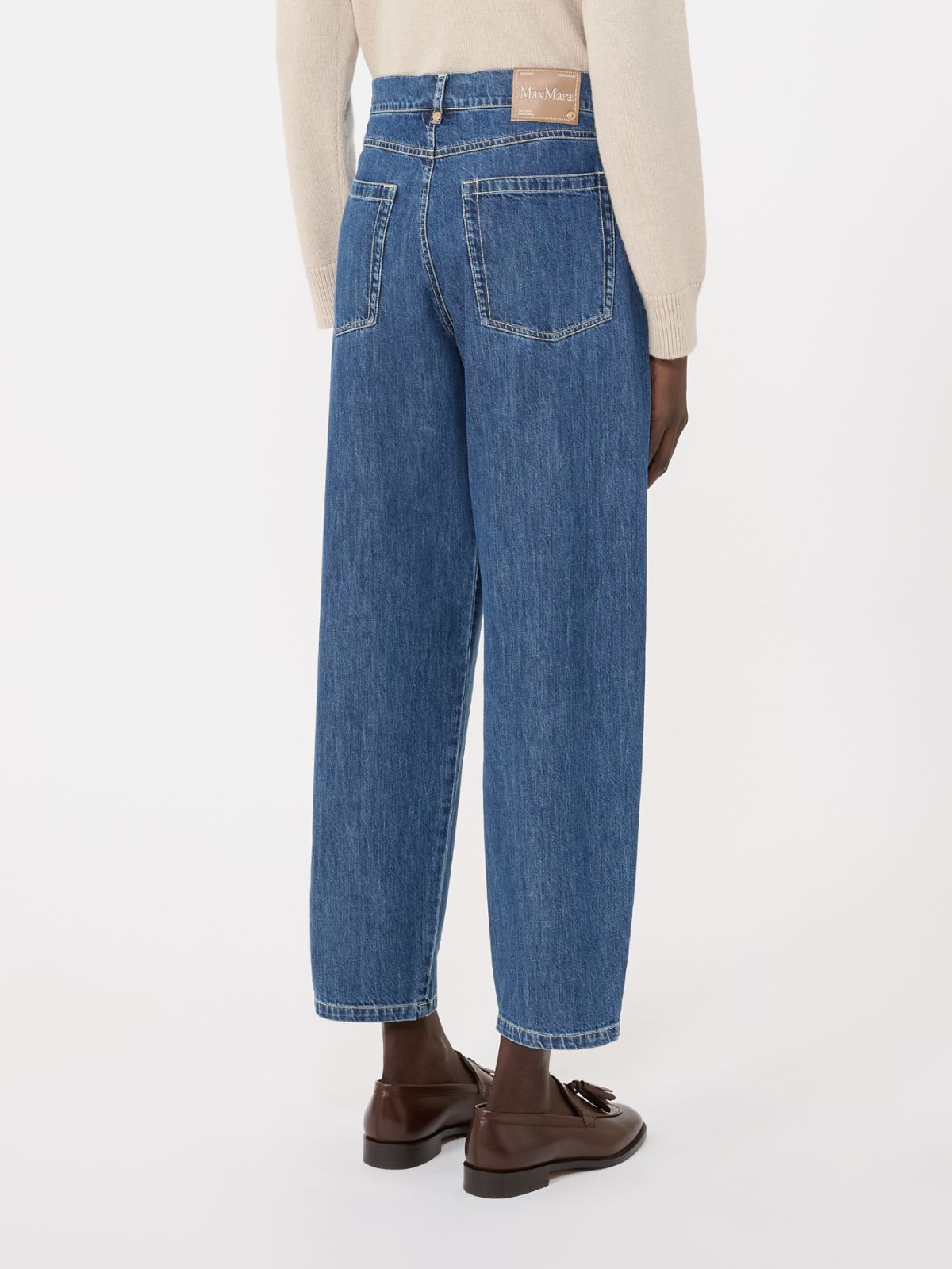 Cotton denim candle-leg jeans - MIDNIGHTBLUE - Max Mara - 5
