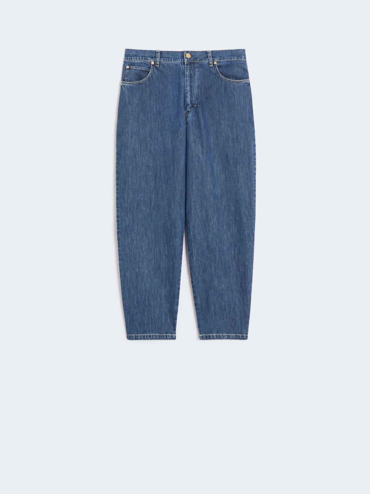 Cotton denim candle-leg jeans - MIDNIGHTBLUE - Max Mara - 9